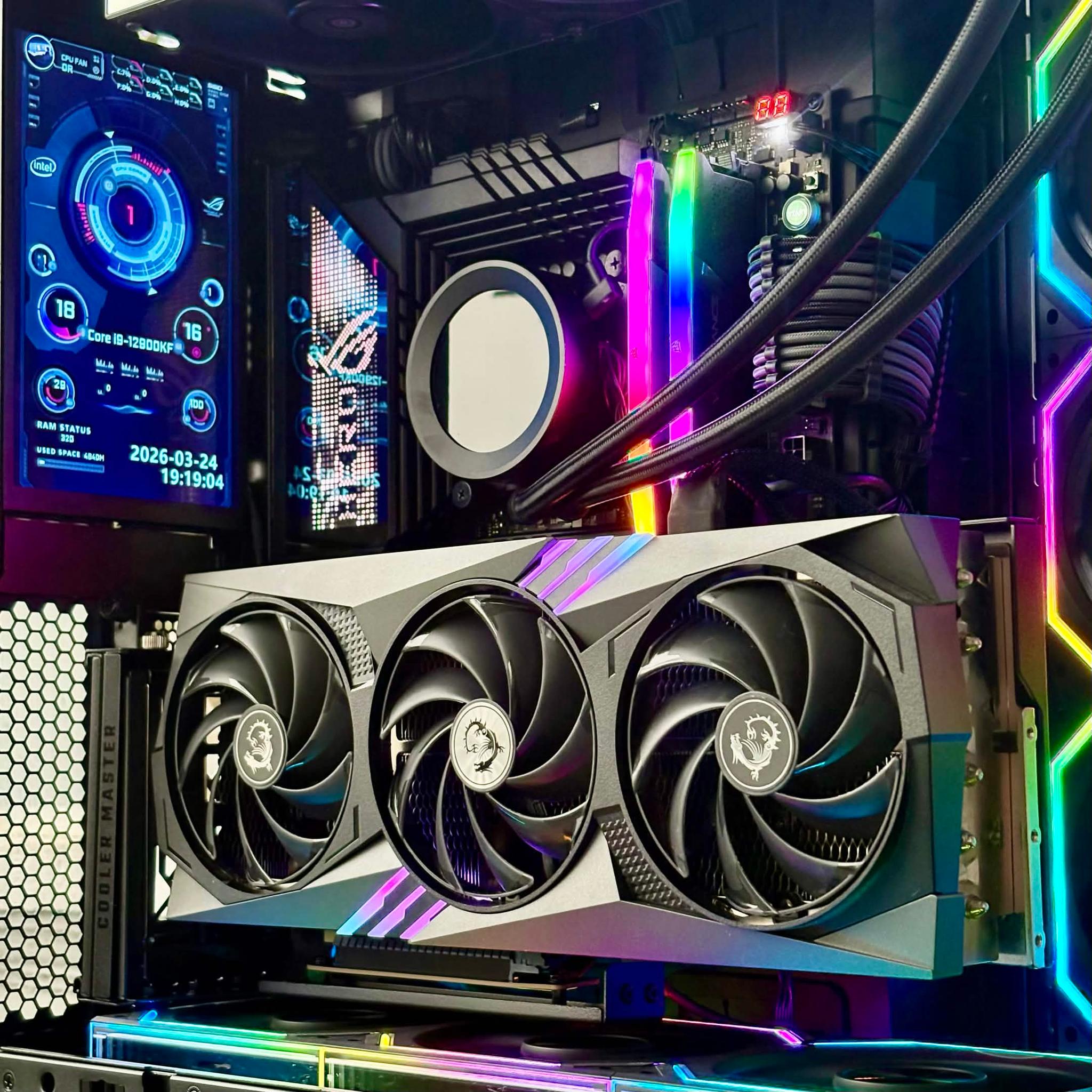 🐈‍⬛ Black Cat Aetherfang Revenant – i9-12900K | RTX 4070 Ti RGB Showcase PC