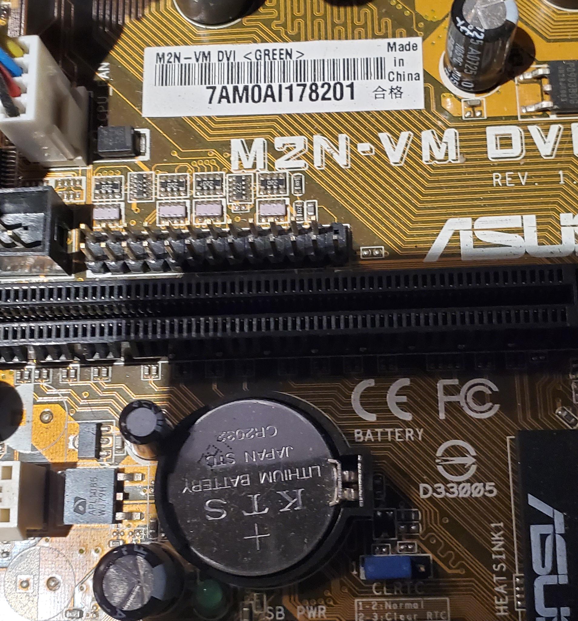 Asus M2N-VM DVI Motherboard | AMD Athlon x2 6000+ | 4GB Ram | Heatsink | I/O Shield |