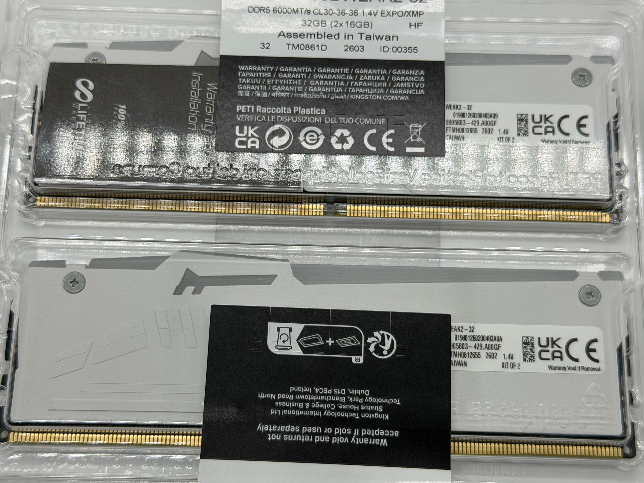 Kingston FURY Beast 32GB (2 x 16GB) 288-Pin PC RAM DDR5 6000 (PC5 48000) Memory