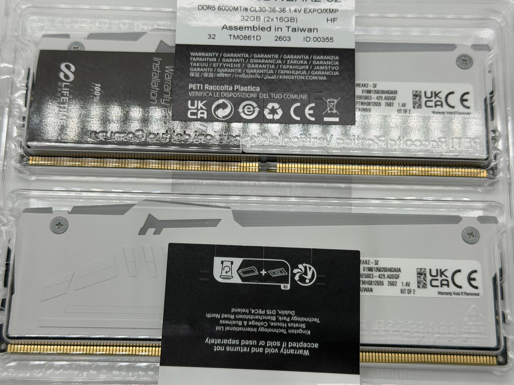 Kingston FURY Beast 32GB (2 x 16GB) 288-Pin PC RAM DDR5 6000 (PC5 48000) Memory