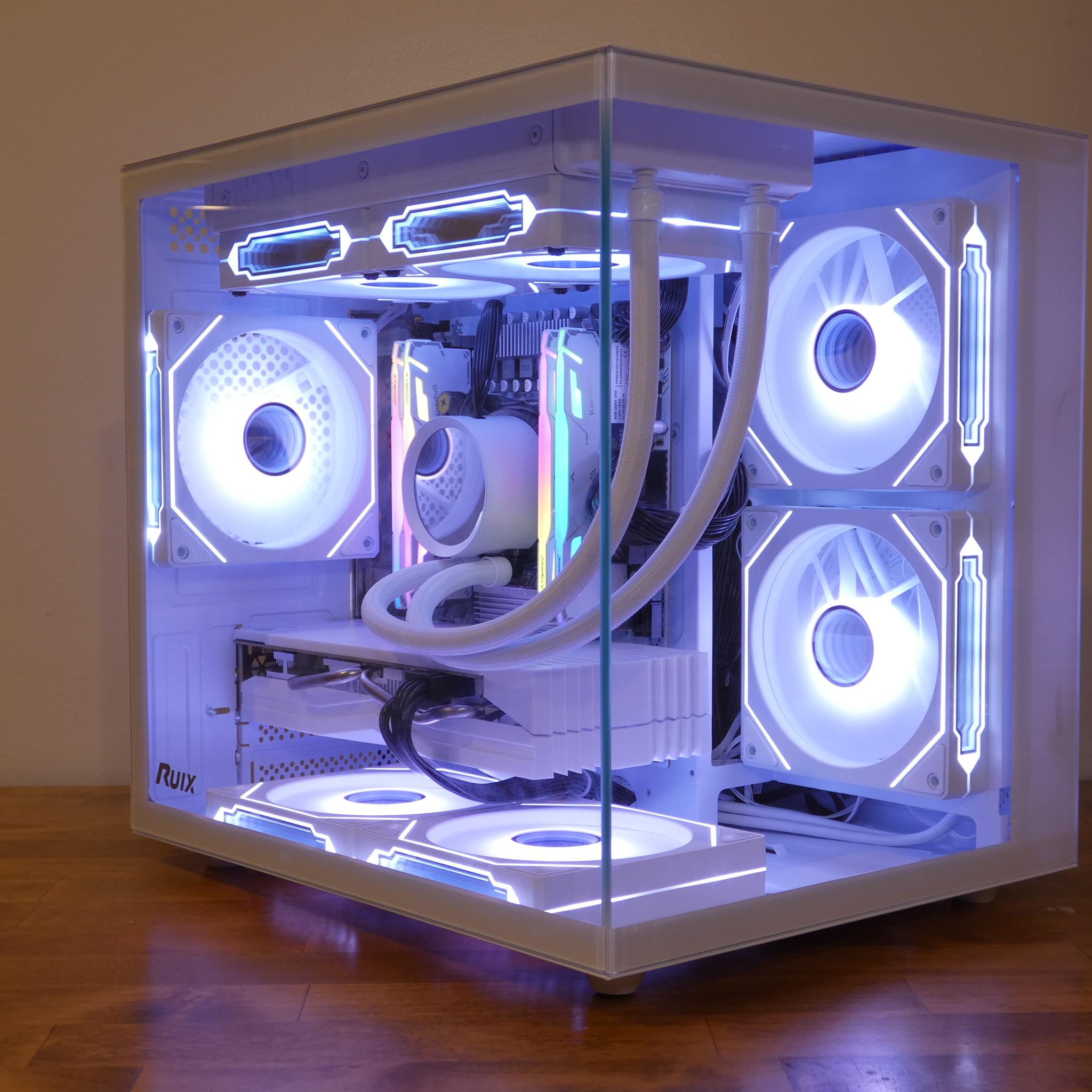 Custom All White Gaming PC | RX 580 8GB | Xeon 12-Core | 32GB RAM | 1TB NVMe SSD | RGB