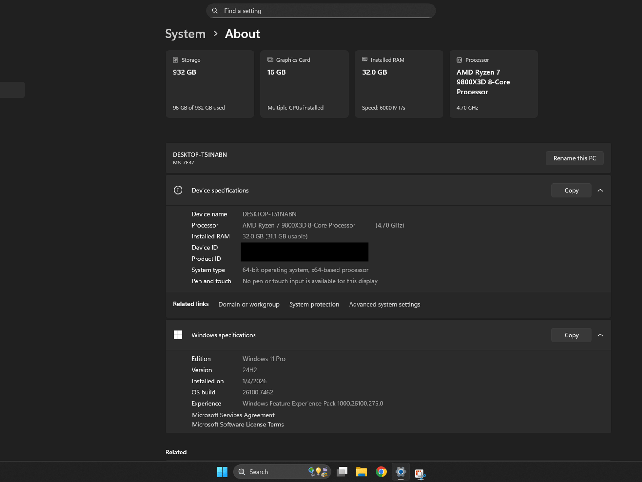 Stealth Build RX 9070 XT Ryzen 7 9800X3D