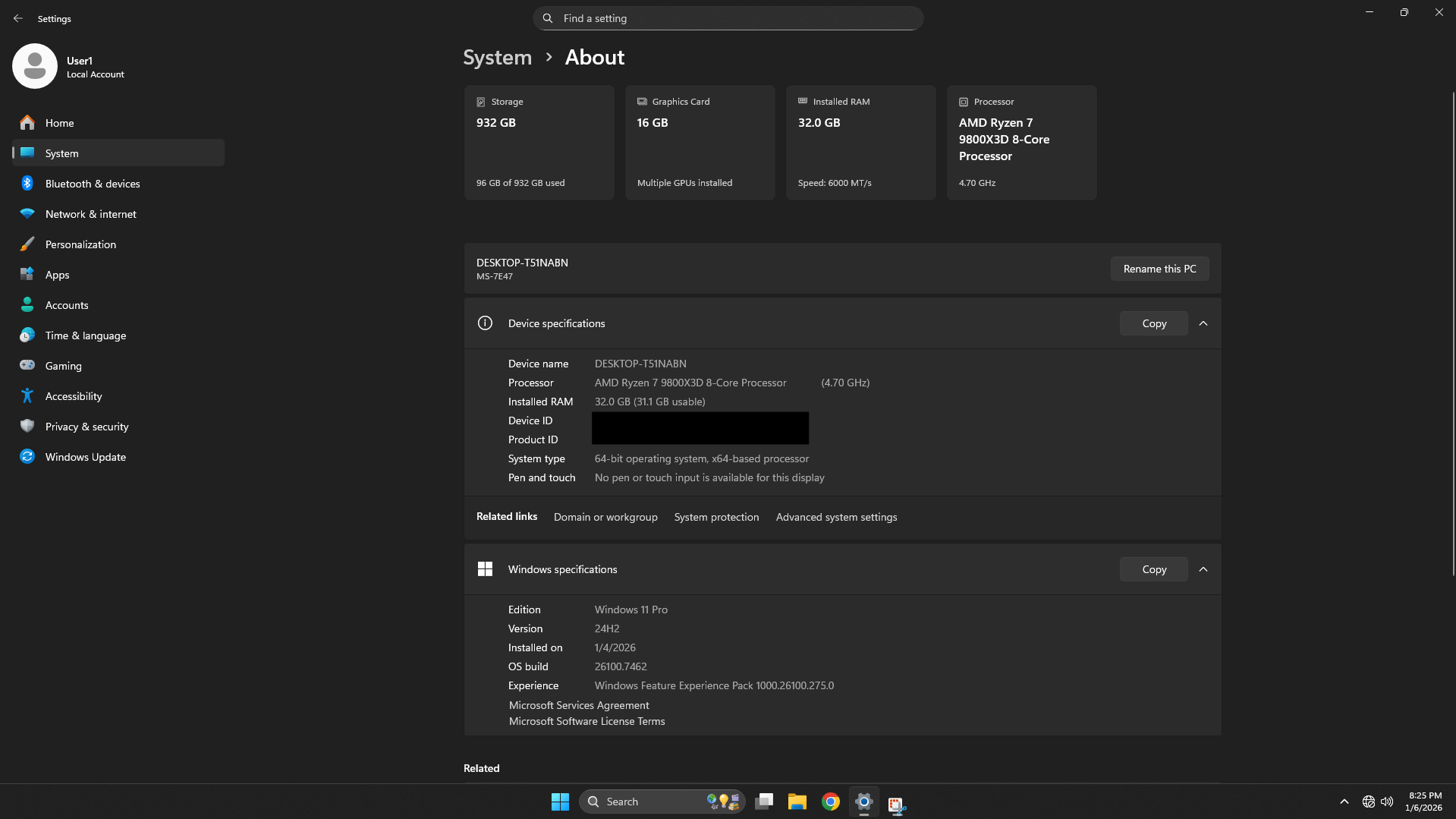 Stealth Build RX 9070 XT Ryzen 7 9800X3D