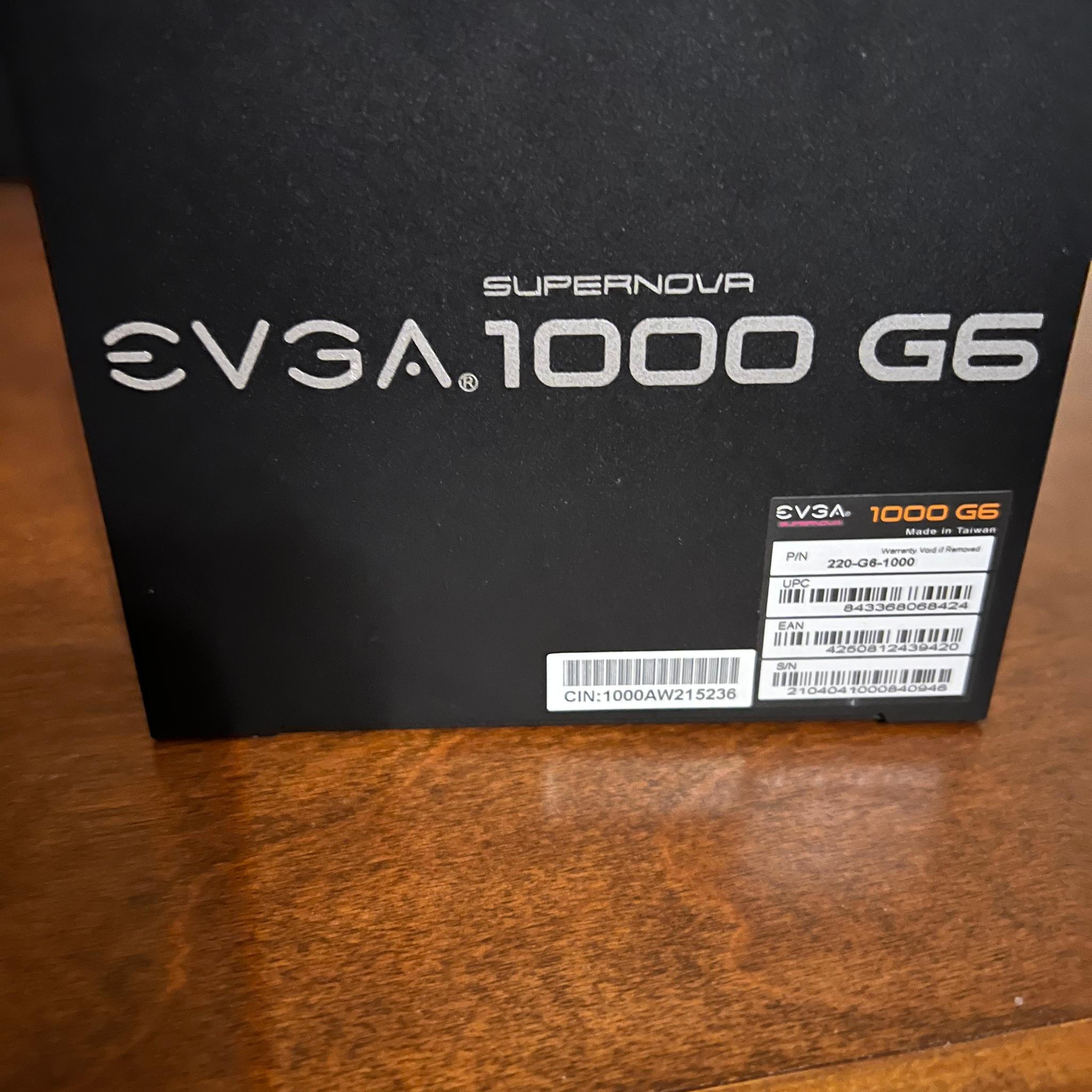 Used EVGa 1000 PSU! Power cord,3 8 pin Gpu,2 8 pin cpu,and mother Board cord