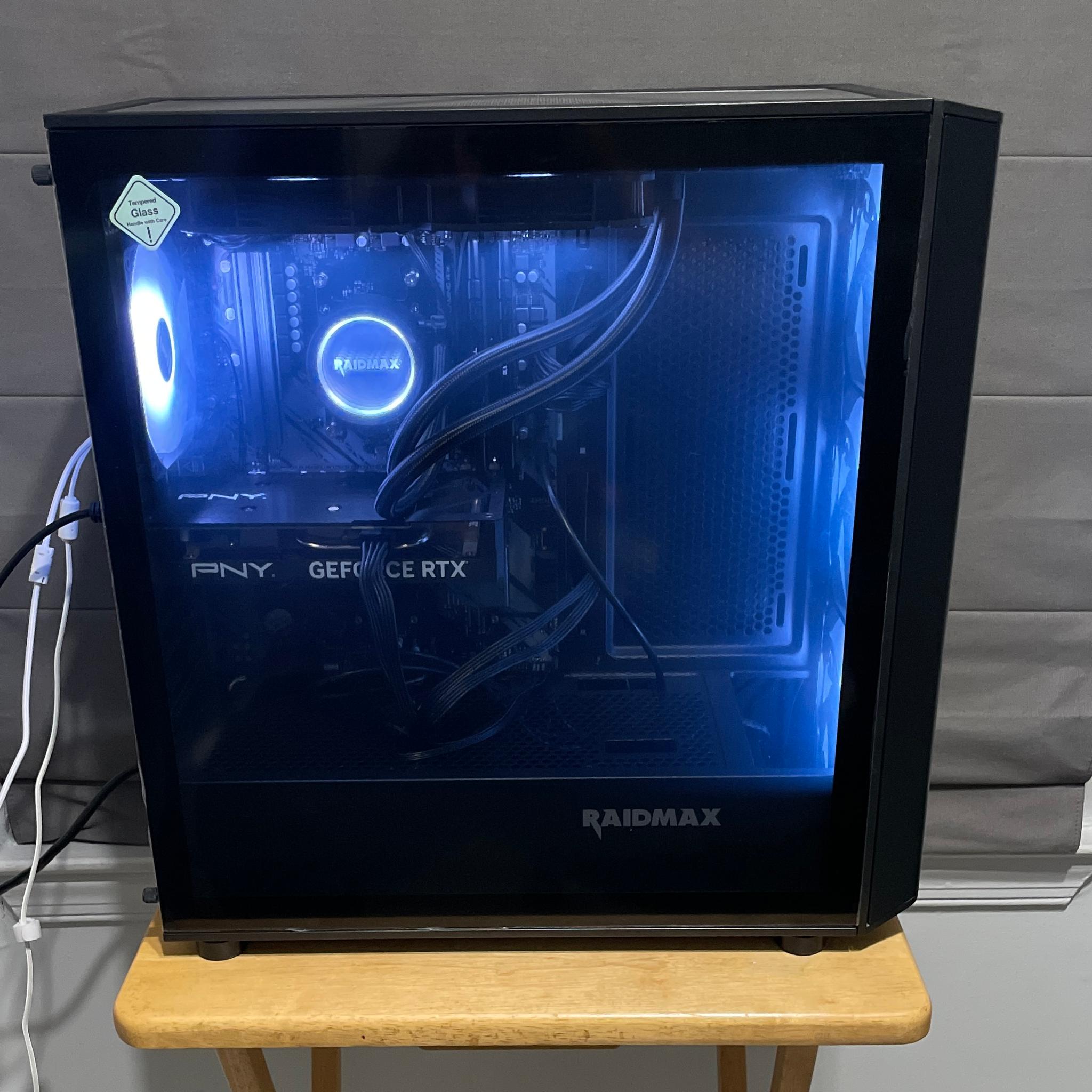 🌌 Blue Nova | Ryzen 5 5500 | RTX 4060 8GB | 32GB RAM | 1TB NVMe | Liquid Cooled
