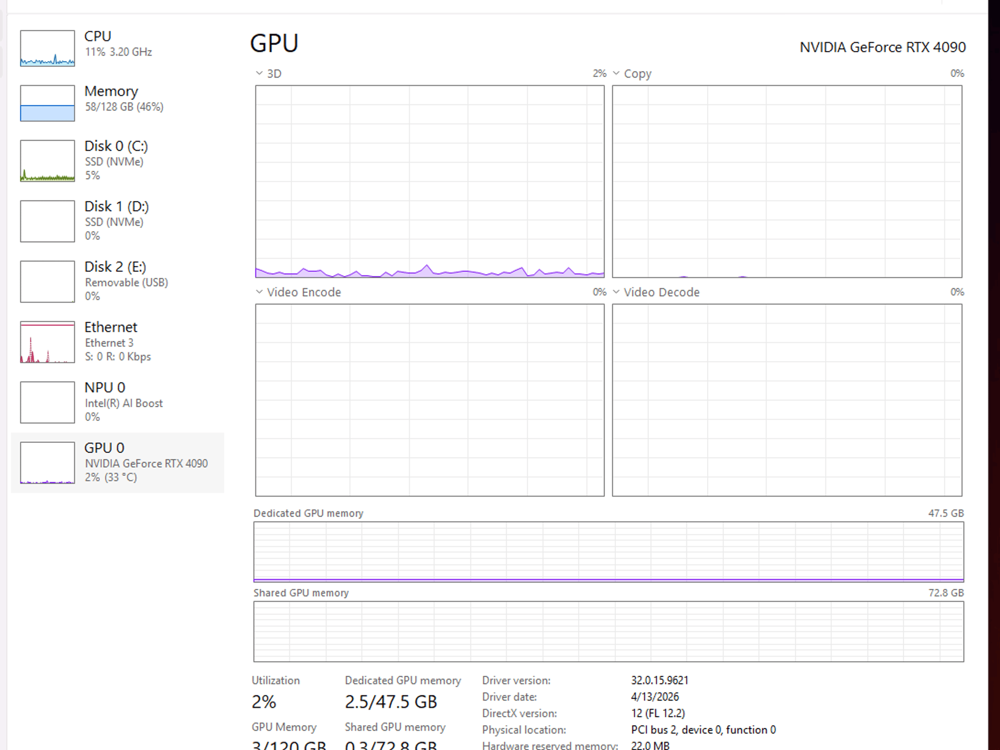 Current-Gen AI Gaming Workstation - RTX 4090 48GB / Core Ultra 9 285K / 128GB DDR5