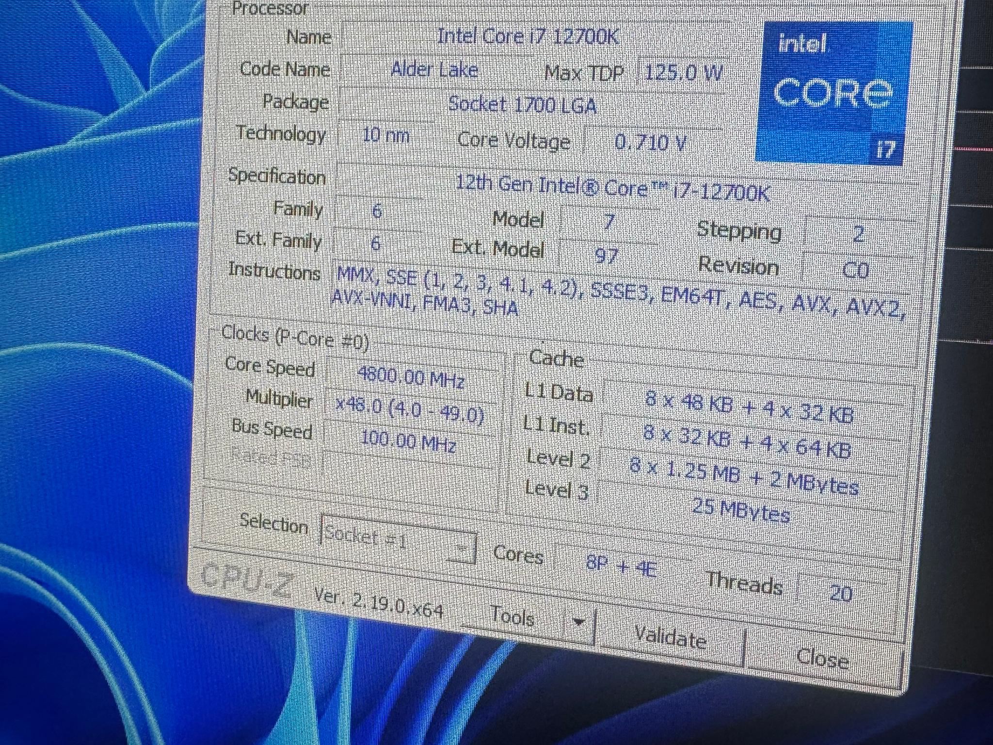 Intel Core i7-12700K