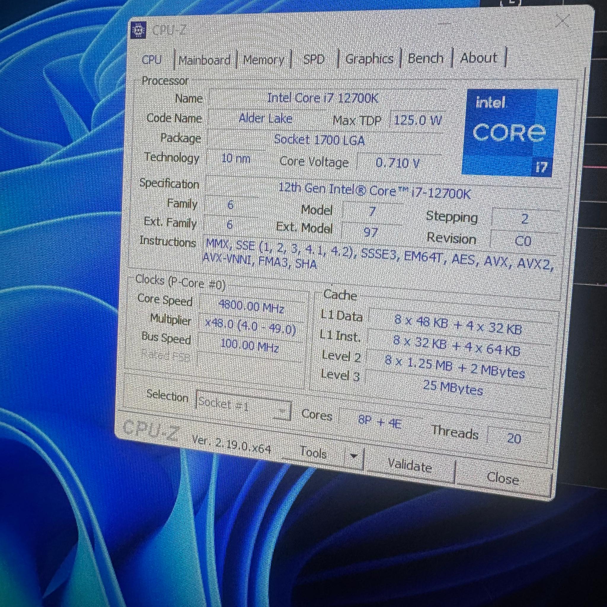 Intel Core i7-12700K