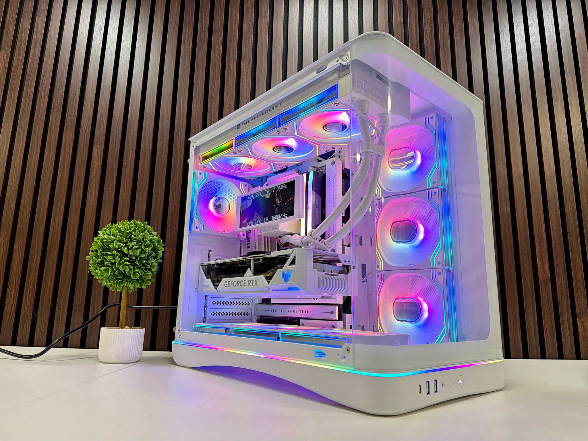 RTX 4070 TI Super BTF | Ryzen 9700X | 32GB DDR5 | 2TB M.2 | 850 Watt Gold PSU | LCD AIO