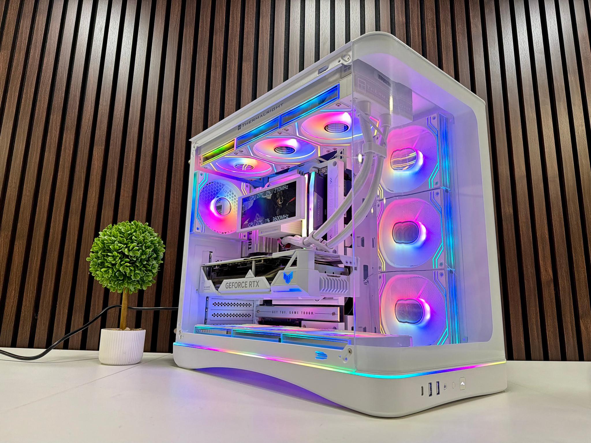 RTX 4070 TI Super BTF | Ryzen 9700X | 32GB DDR5 | 2TB M.2 | 850 Watt Gold PSU | LCD AIO