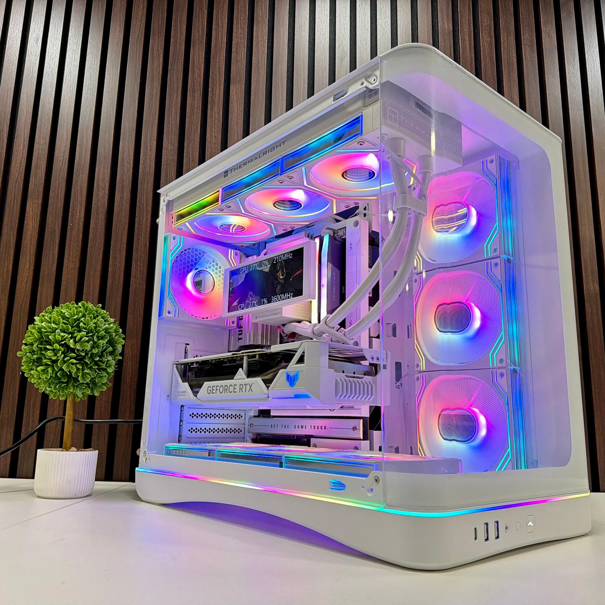 RTX 4070 TI Super BTF | Ryzen 9700X | 32GB DDR5 | 2TB M.2 | 850 Watt Gold PSU | LCD AIO