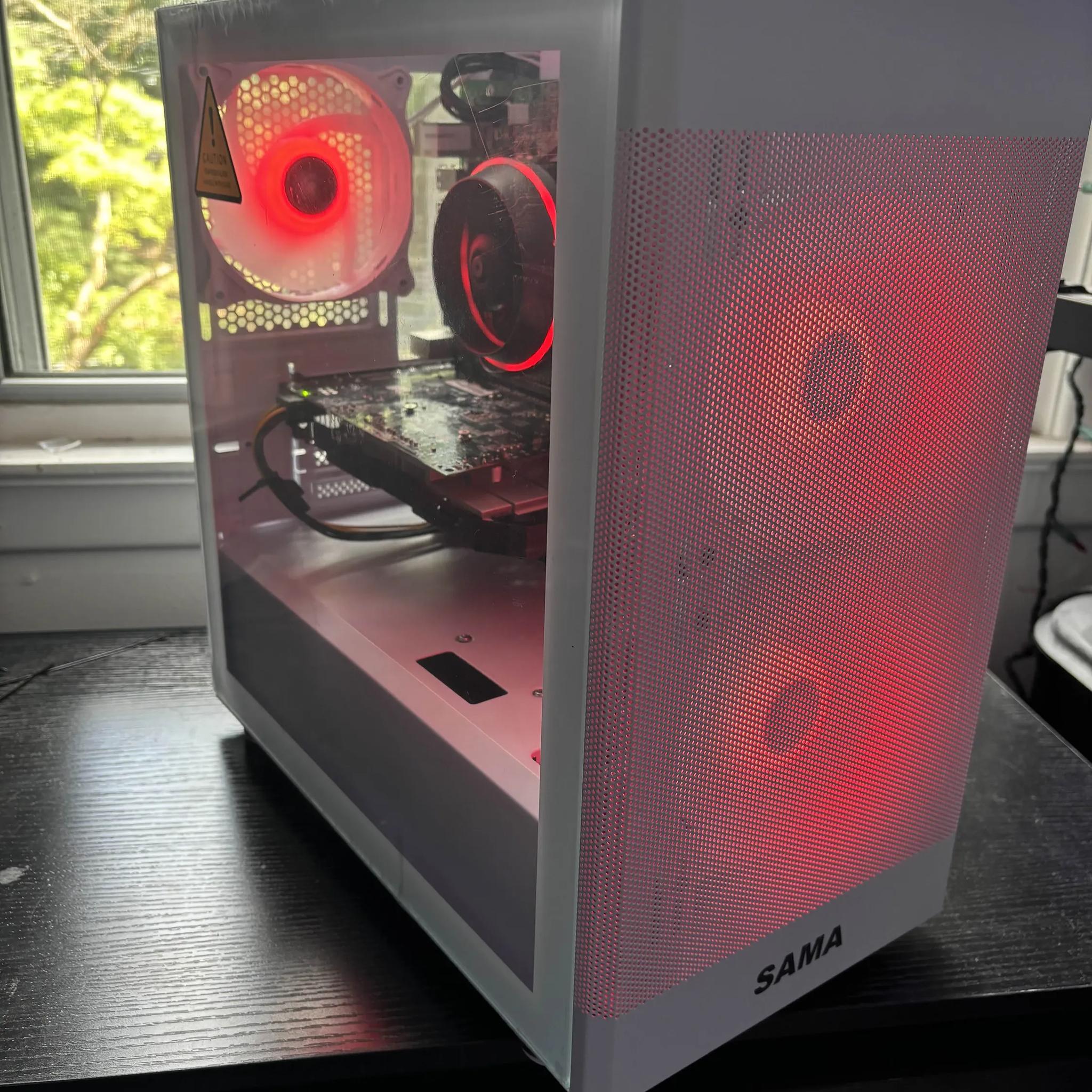 GAMING PC i5 8GB NVIDIA GTX 750 ti RGB Lighting RGB Fans Computer