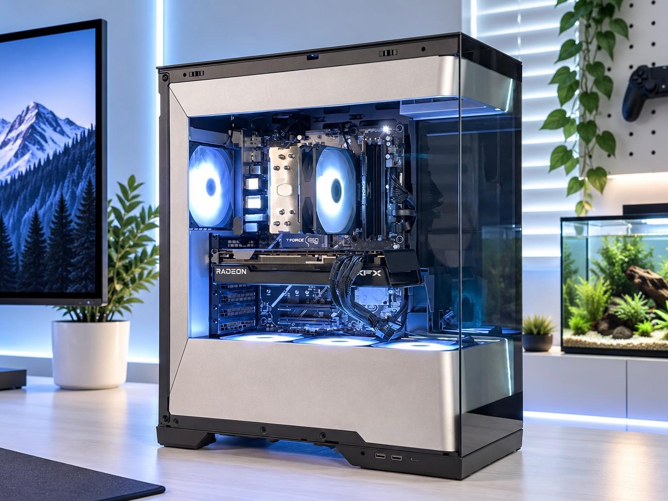 ⚪CHROME Gaming PC | RX 7700 16GB (Non-XT) | Ryzen 7 8700F | 16GB DDR5 | 1TB NVME | WiFi + BT