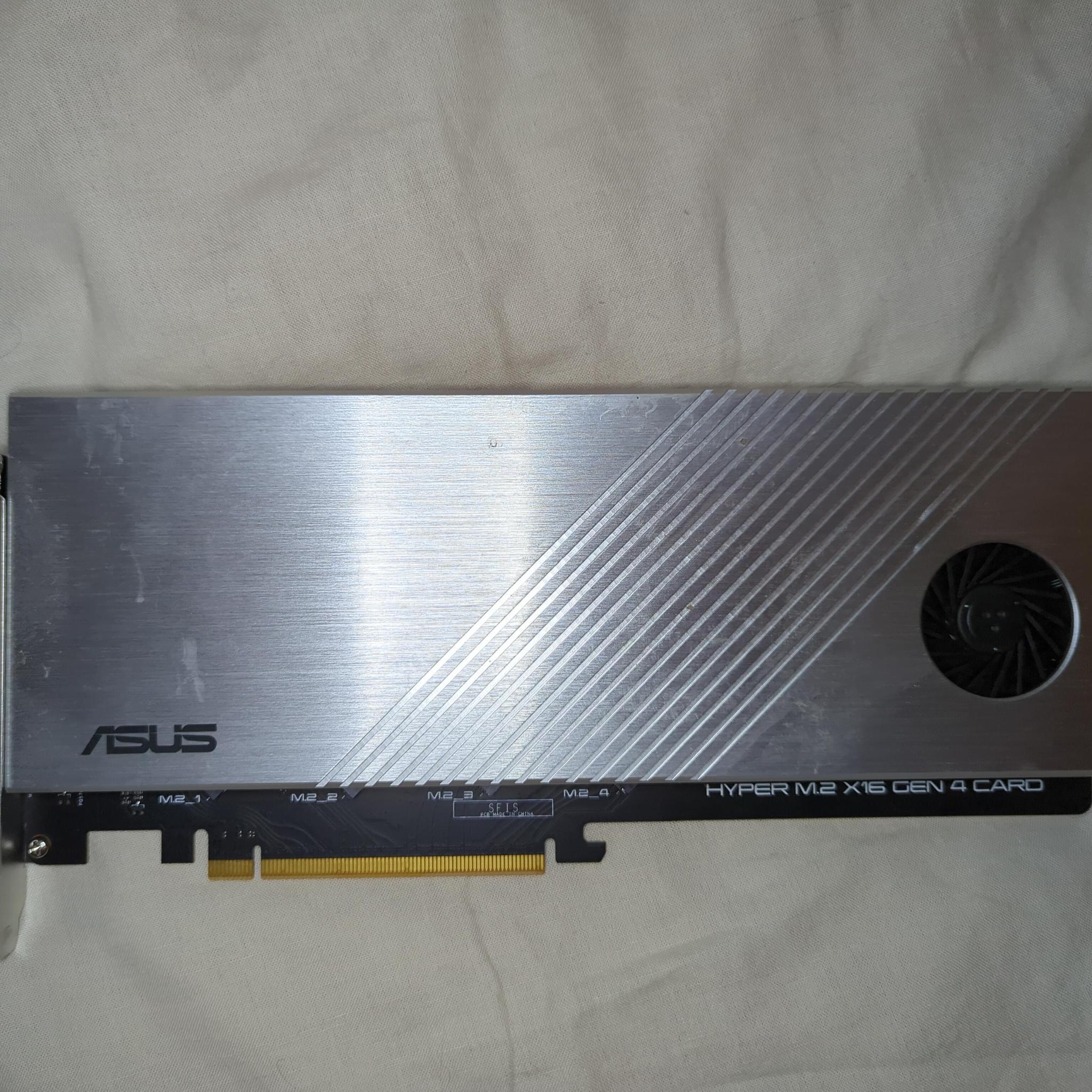 ASUS Hyper M.2 X16 PCIe 4.0 X4 Expansion Card Supports 4 NVMe M.2