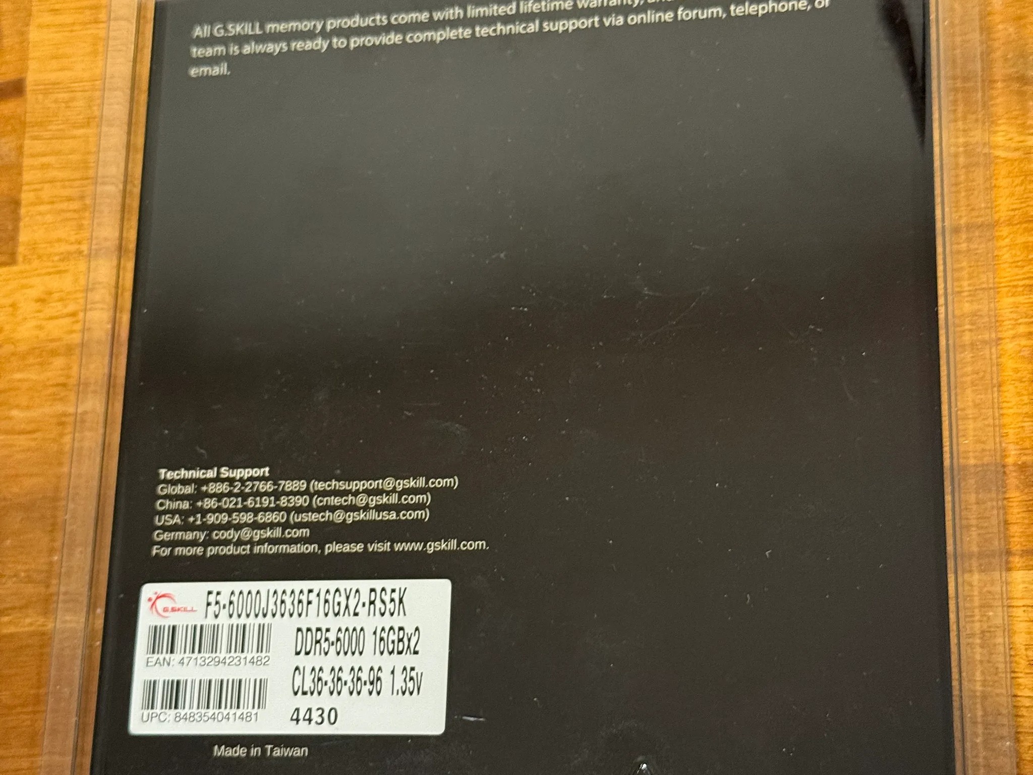 BRAND NEW 32GB (2x16GB) 6000MT/s G.SKILL Ripjaws S5 DDR5 RAM CL36-36-36-96