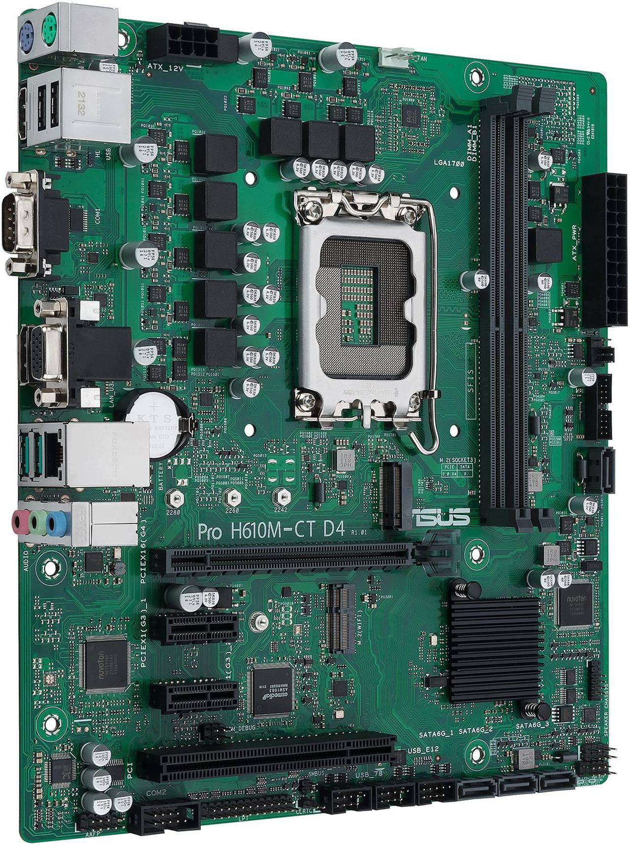 ASUS PRO H610M-CT D4 Intel H610 LGA 1700 microATX DDR4 Desktop Motherboard