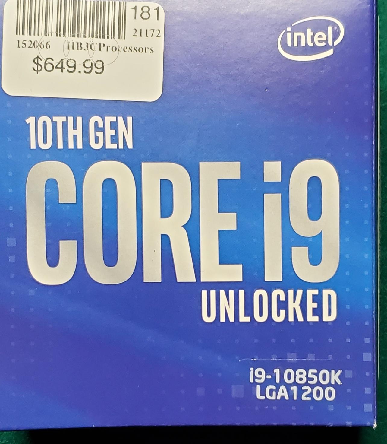 Intel I9 10850K