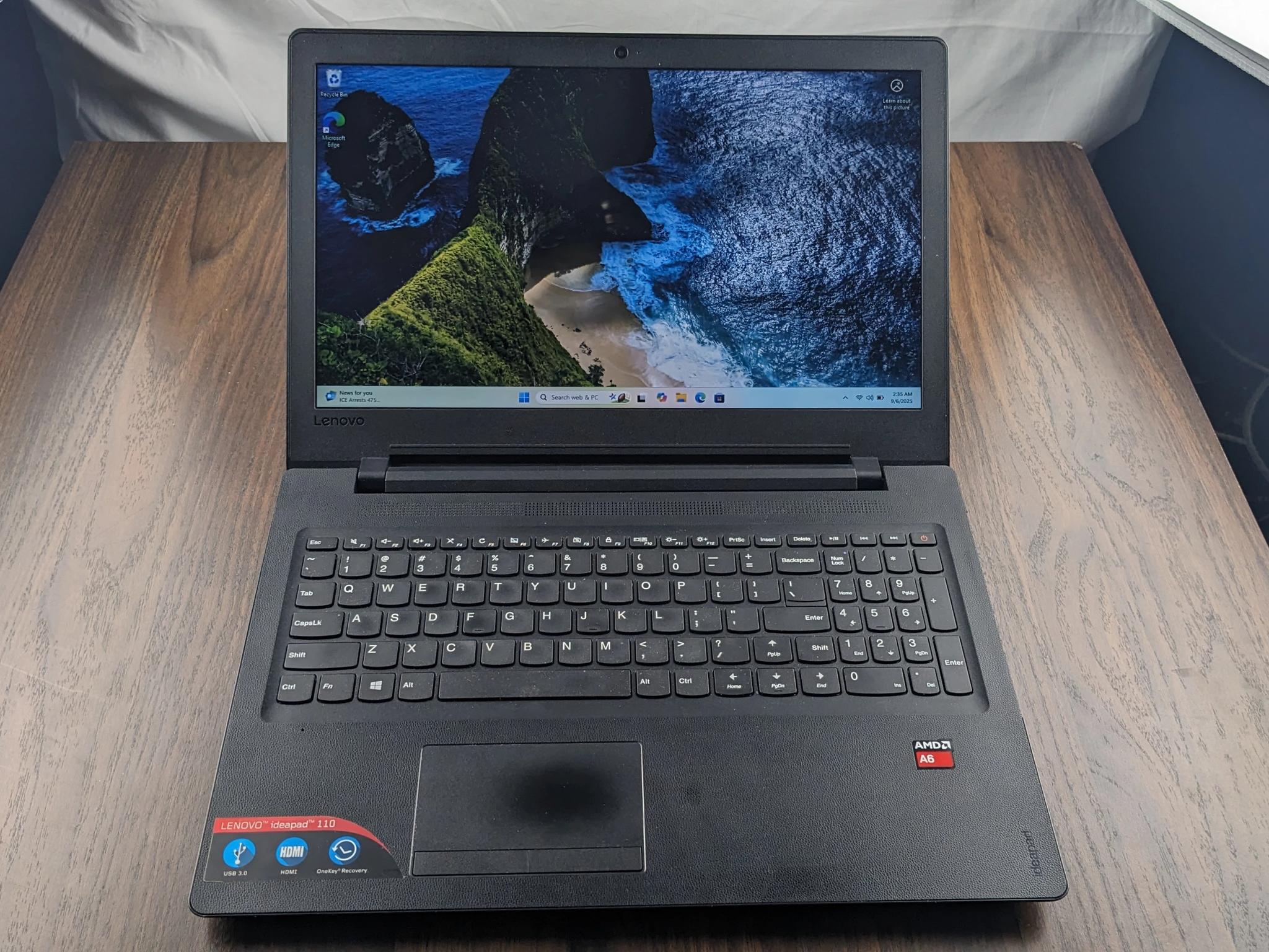 Looking for a home 15.6" Lenovo ideapad, AMD A6-7310, 120GB SSD 8GB DDR3 1600mhz