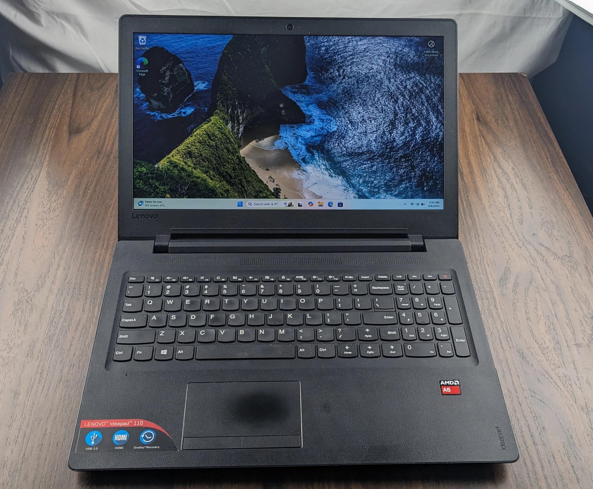 Looking for a home 15.6" Lenovo ideapad, AMD A6-7310, 120GB SSD 8GB DDR3 1600mhz