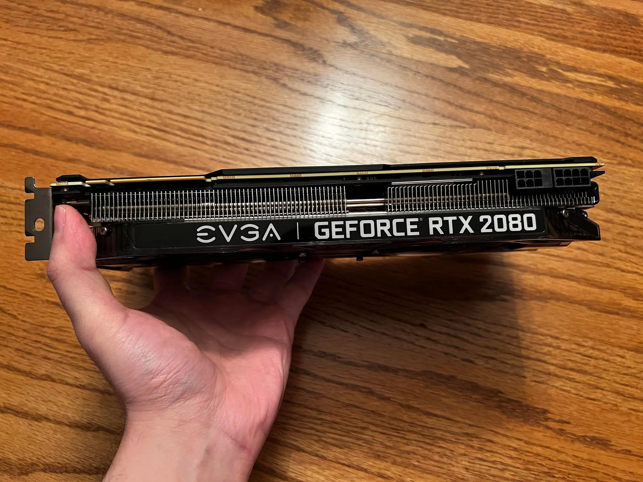 EVGA GeForce RTX 2080 GB Black  w/ Original Box - Works GREAT but LED Strip no-longer turns on! 