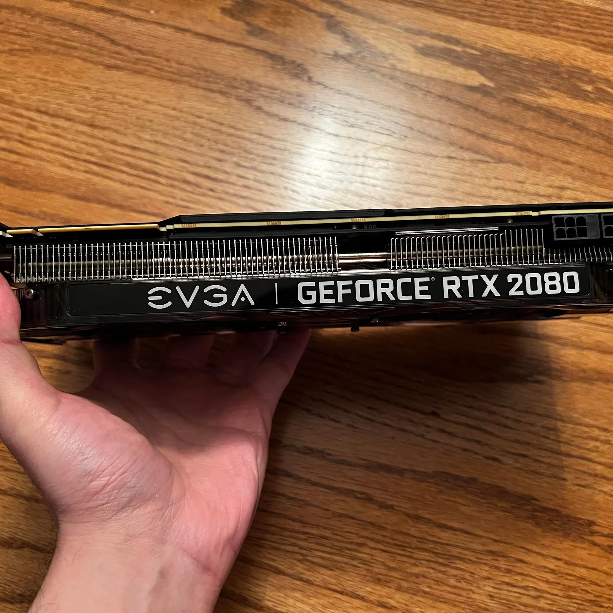 EVGA GeForce RTX 2080 GB Black  w/ Original Box - Works GREAT but LED Strip no-longer turns on! 