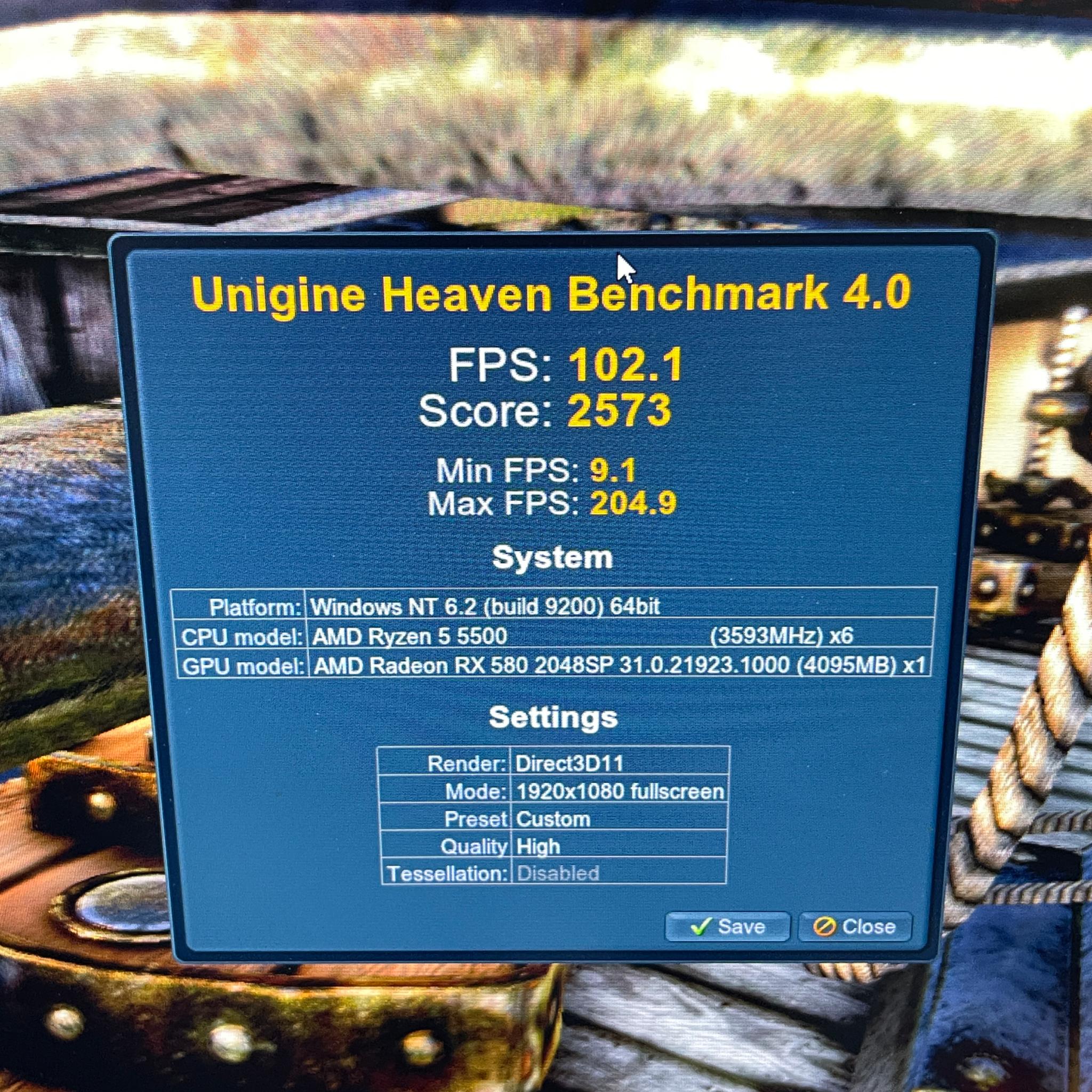 Custom PC Ryzen 5 5500 RX 580 2048SP 8GB DDR4 16GB RAM 256GB M.2 NVME SSD