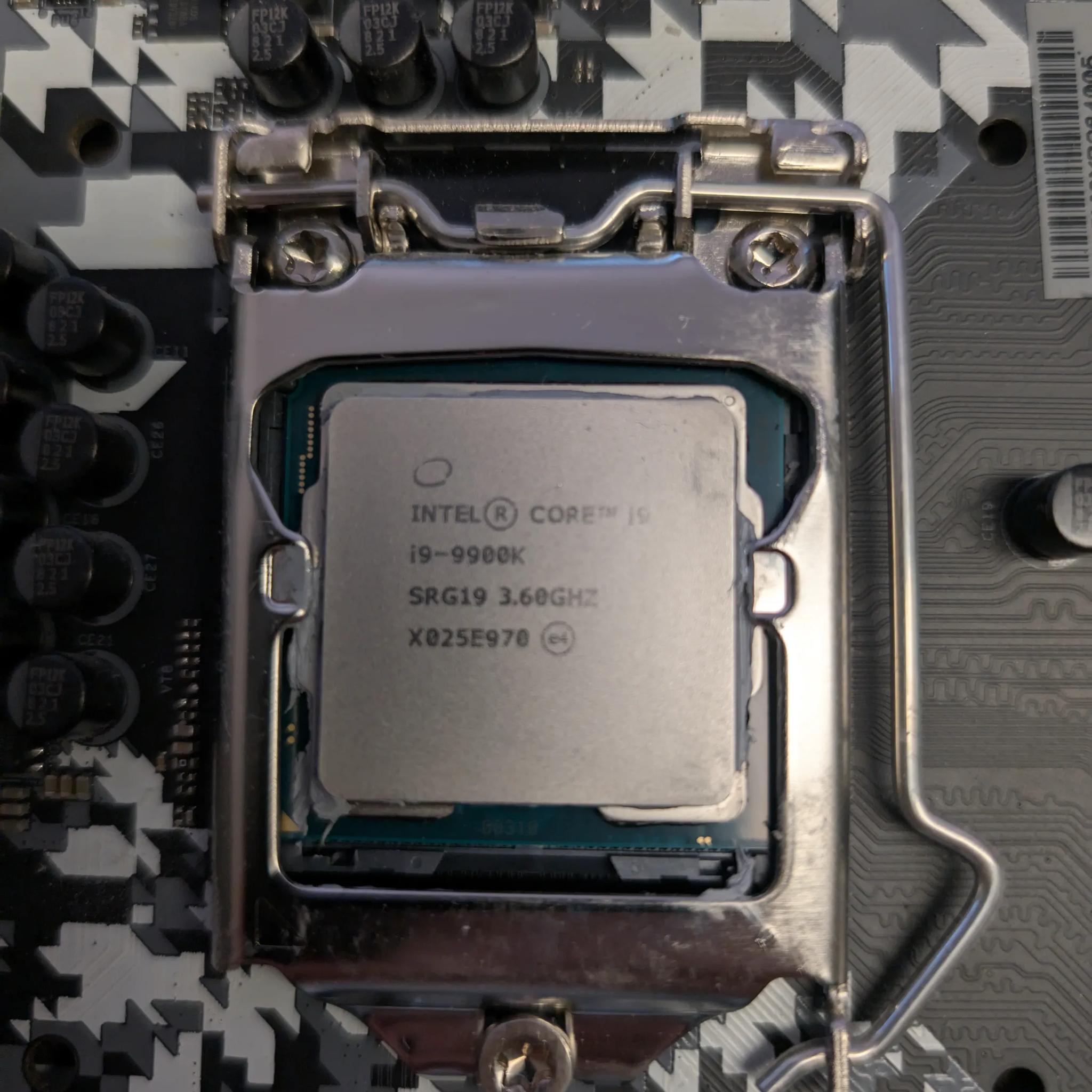 i9-9900k,  Asrock z390 Steel Legend, Plus memory and Wifi Card