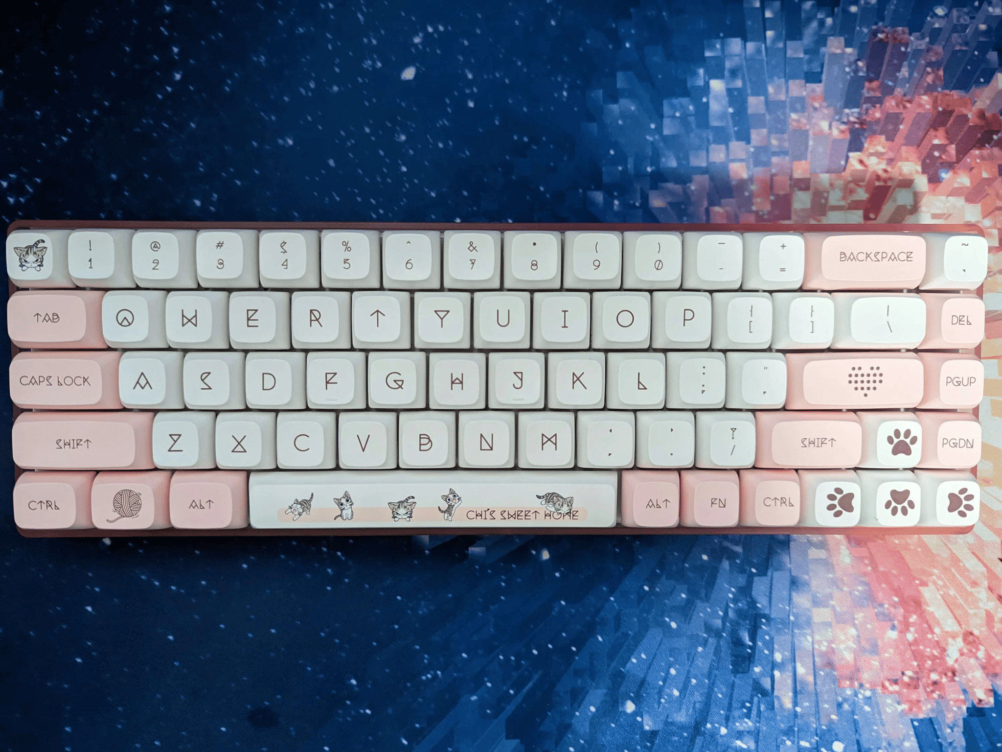 "Cute Kitties" TES68 65% Keyboard