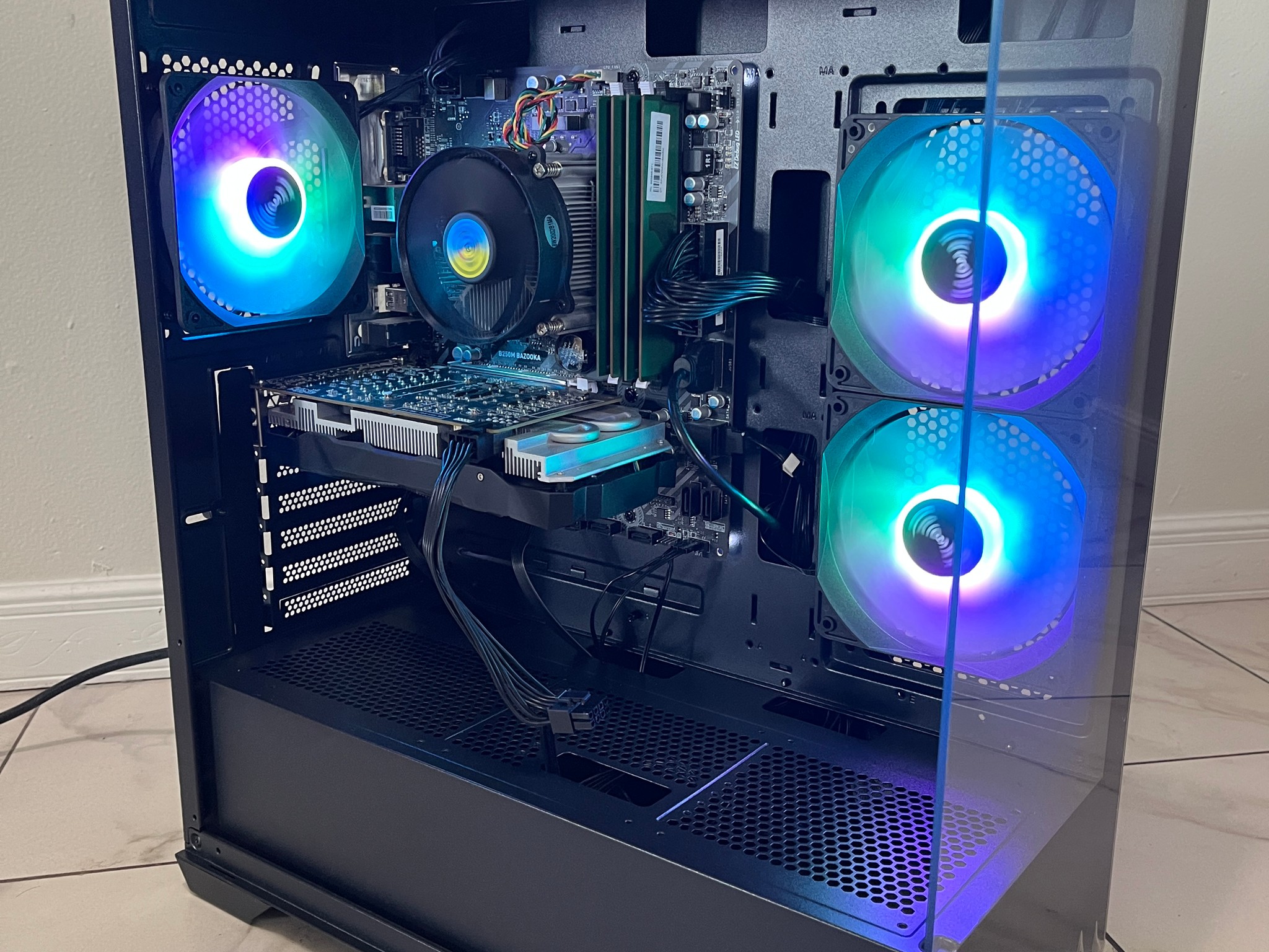 NVIDIA RTX 2060 Super, Intel Core i5-7400, 16GB RAM, 878GB Storage, RGB Gaming PC w/ Wi-Fi & BT