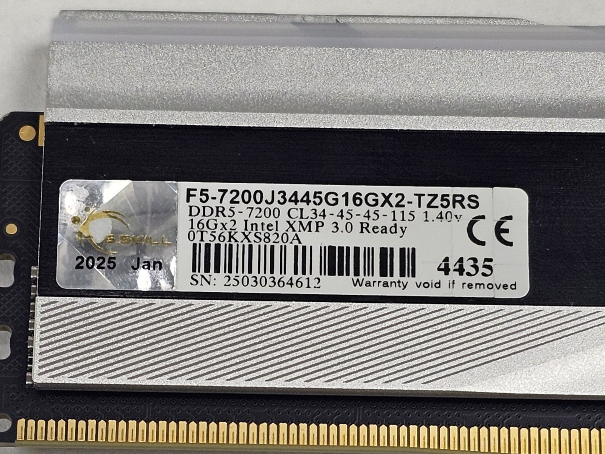 32GB DDR5 (2x16GB) CL34 7200MT/s G.Skill Trident Z5 RGB
