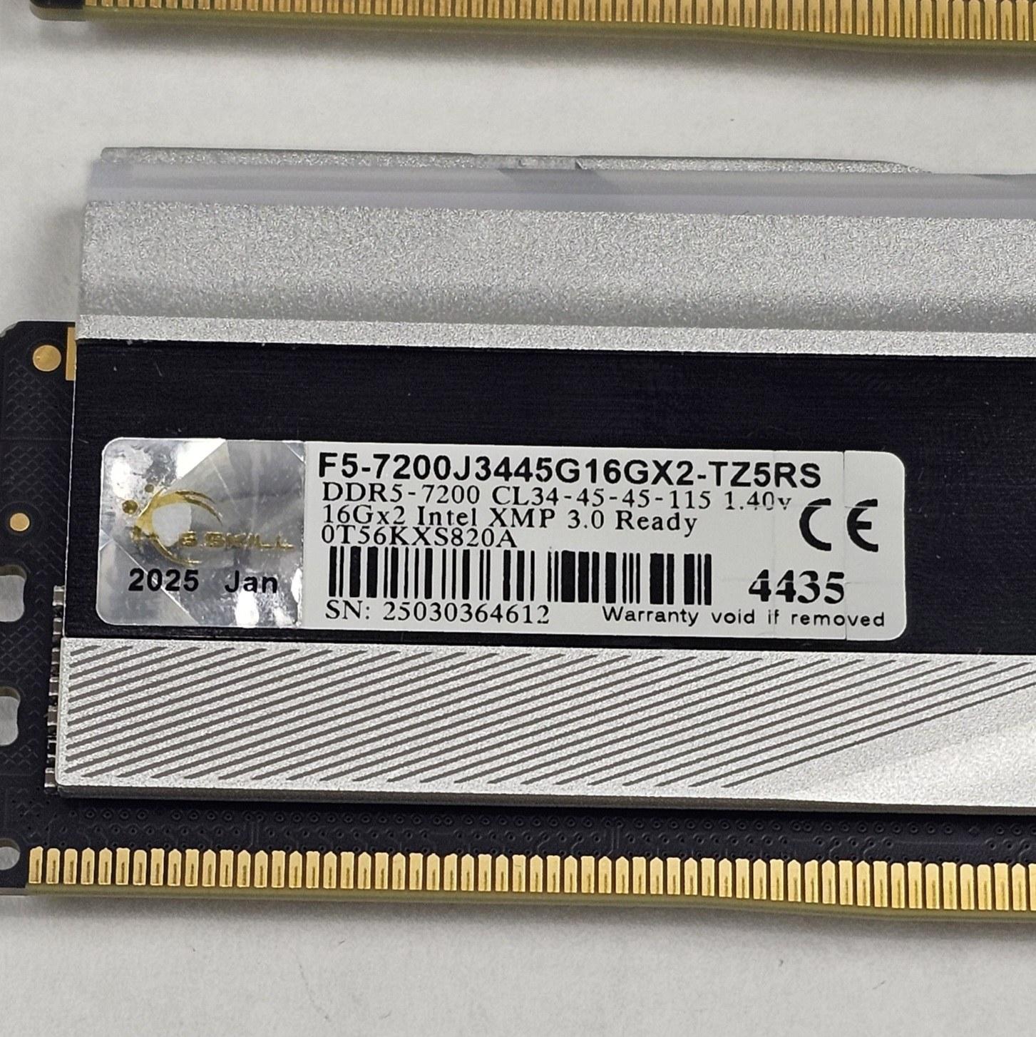 32GB DDR5 (2x16GB) CL34 7200MT/s G.Skill Trident Z5 RGB