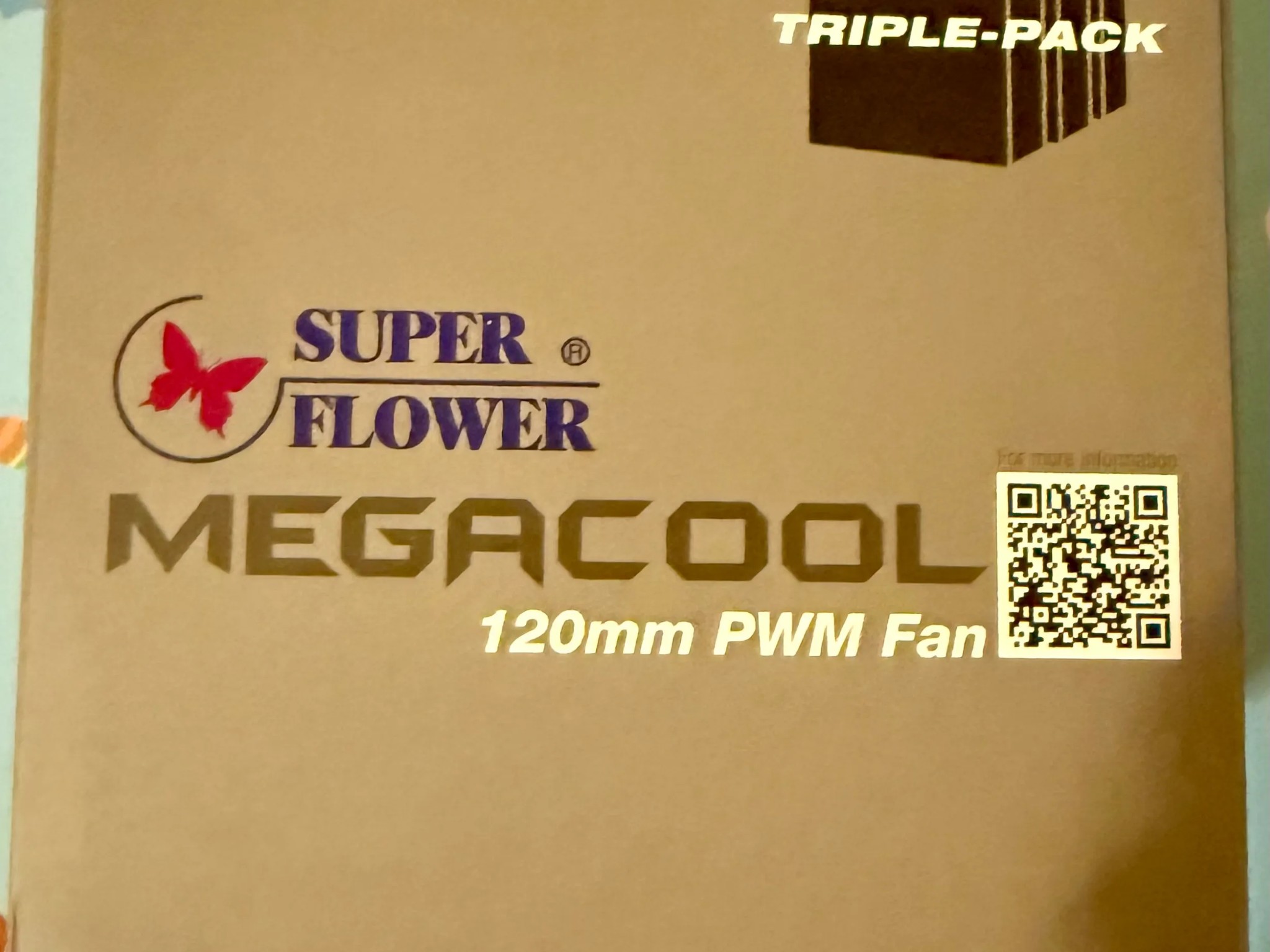 BNIB Super Flower MEGACOOL 120mm Fan, Triple-Pack, PWM, Computer Case Fan (SF-PF121-BK_3P)