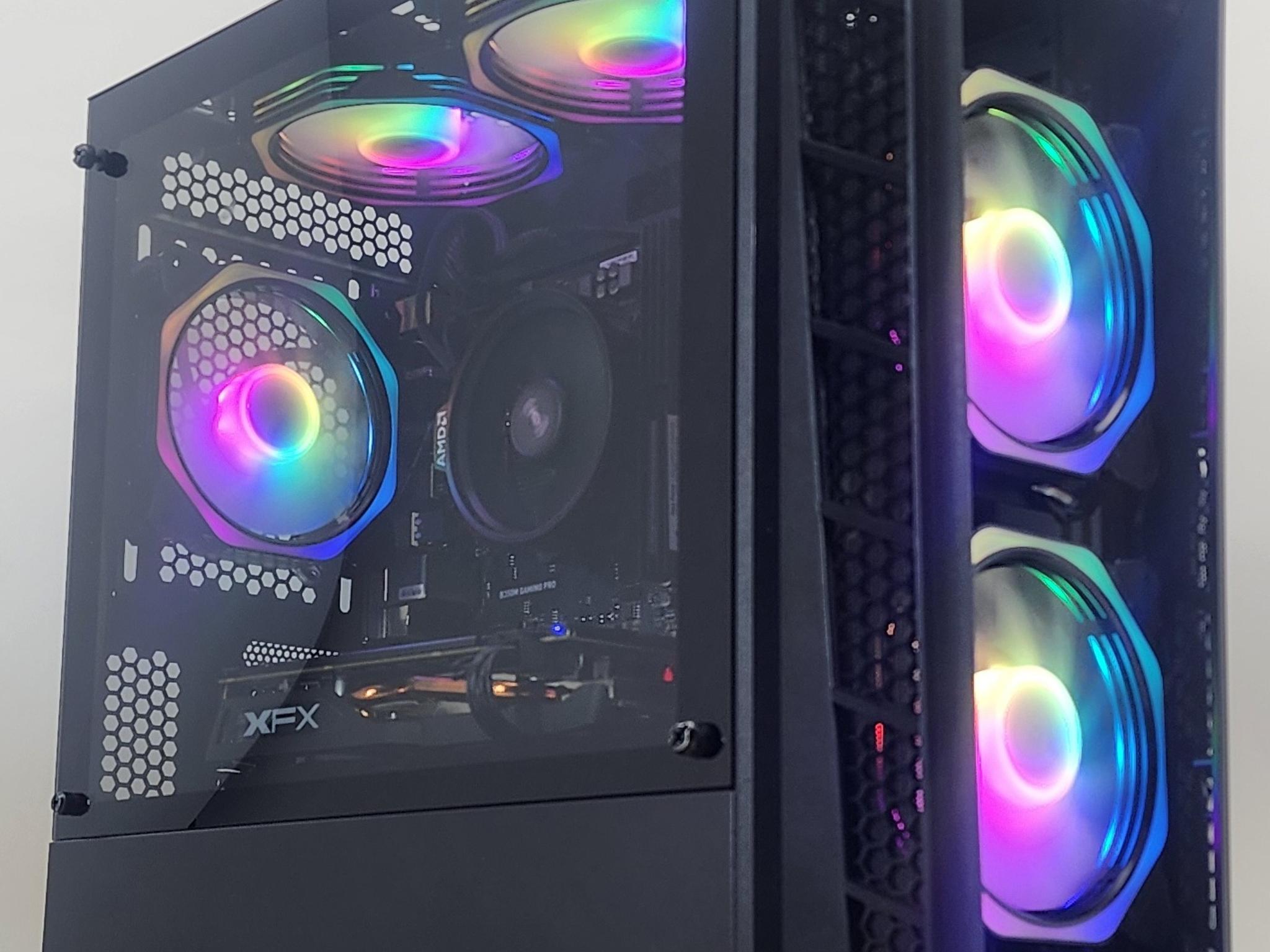 Gaming PC Ryzen 5 2600 16GB RAM 256GB SSD+1TB HDD RX 570 8GB Windows 11 Computer