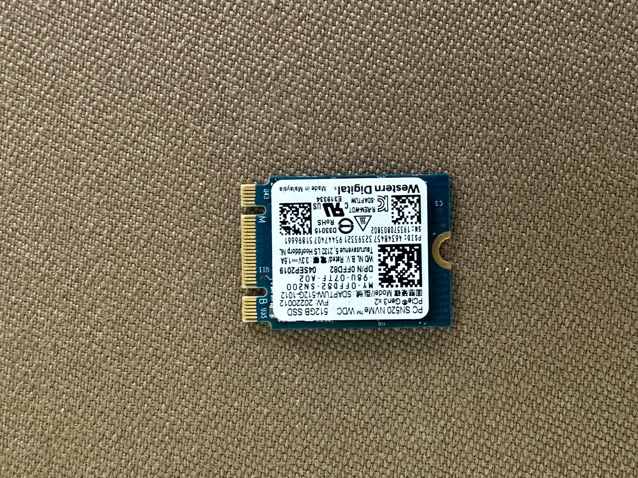 Western Digital SN520 512GB (tested, works)