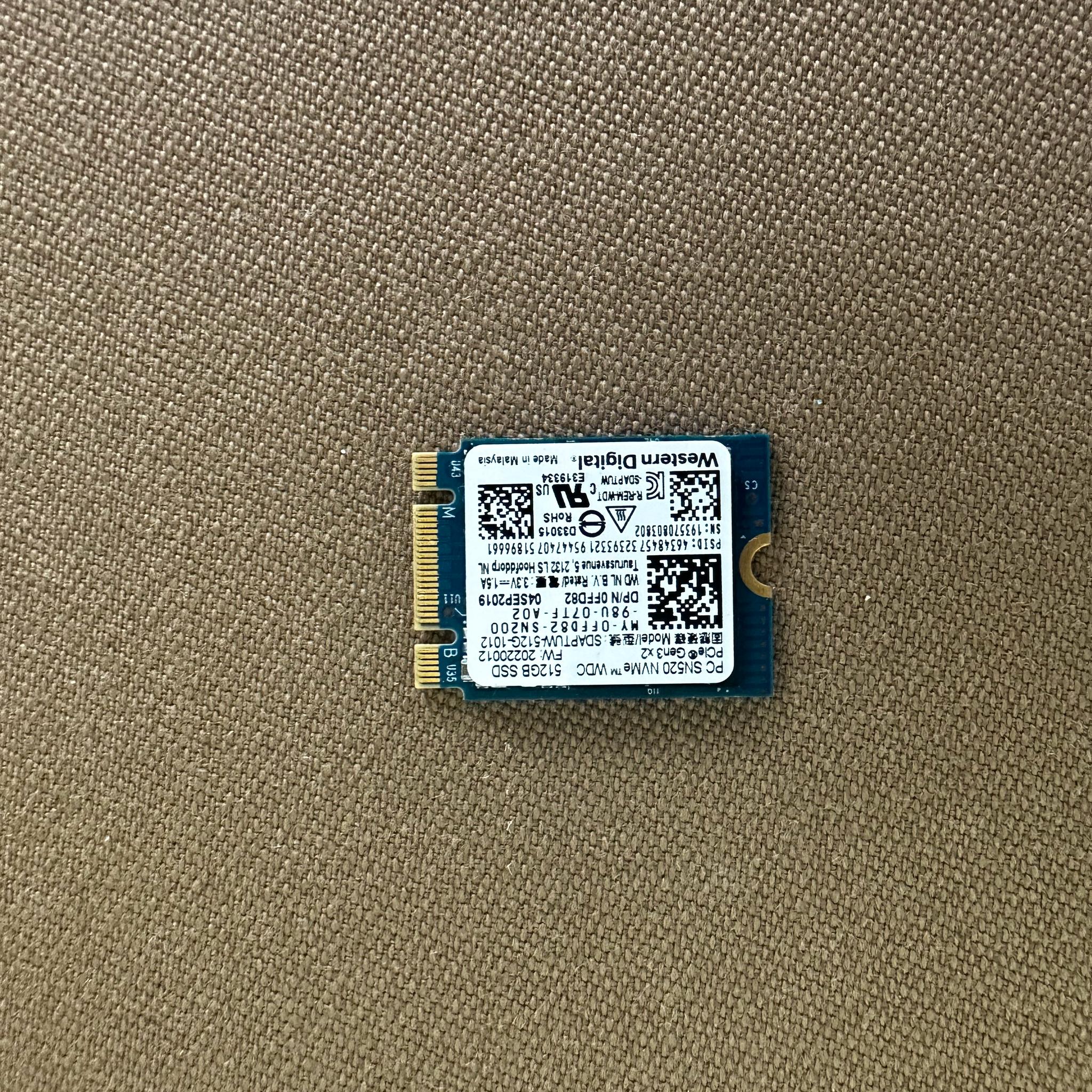Western Digital SN520 512GB (tested, works)