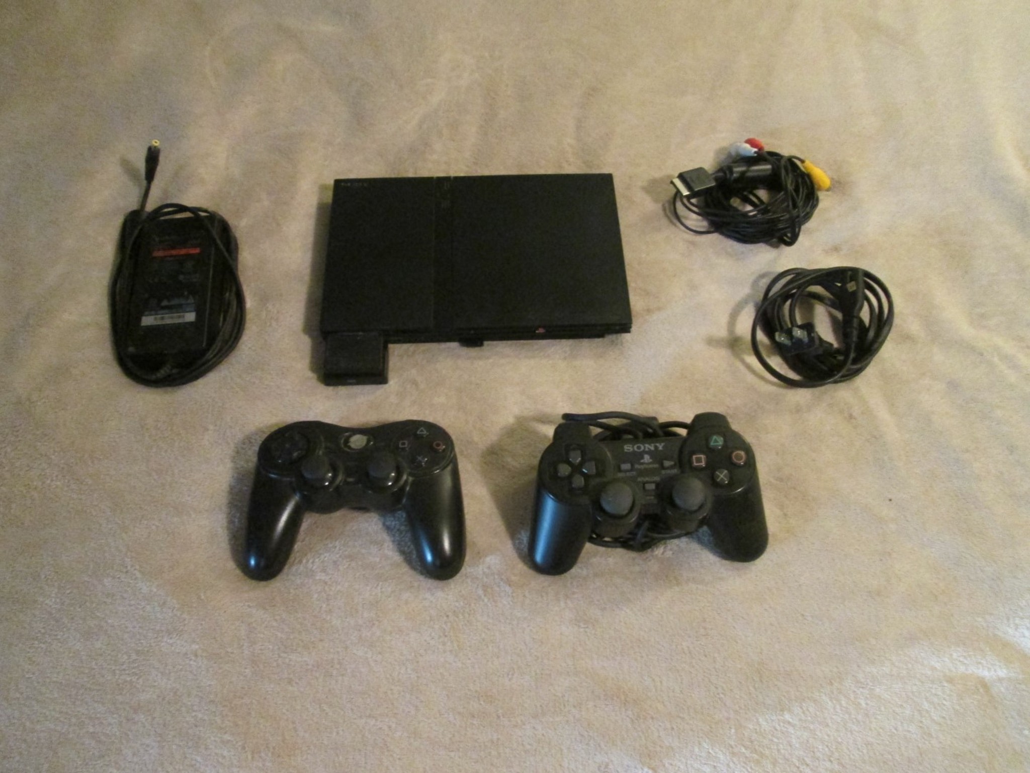 Playstation 2 Ps2 Slim, Wireless Controller, 256gb Drive +Games