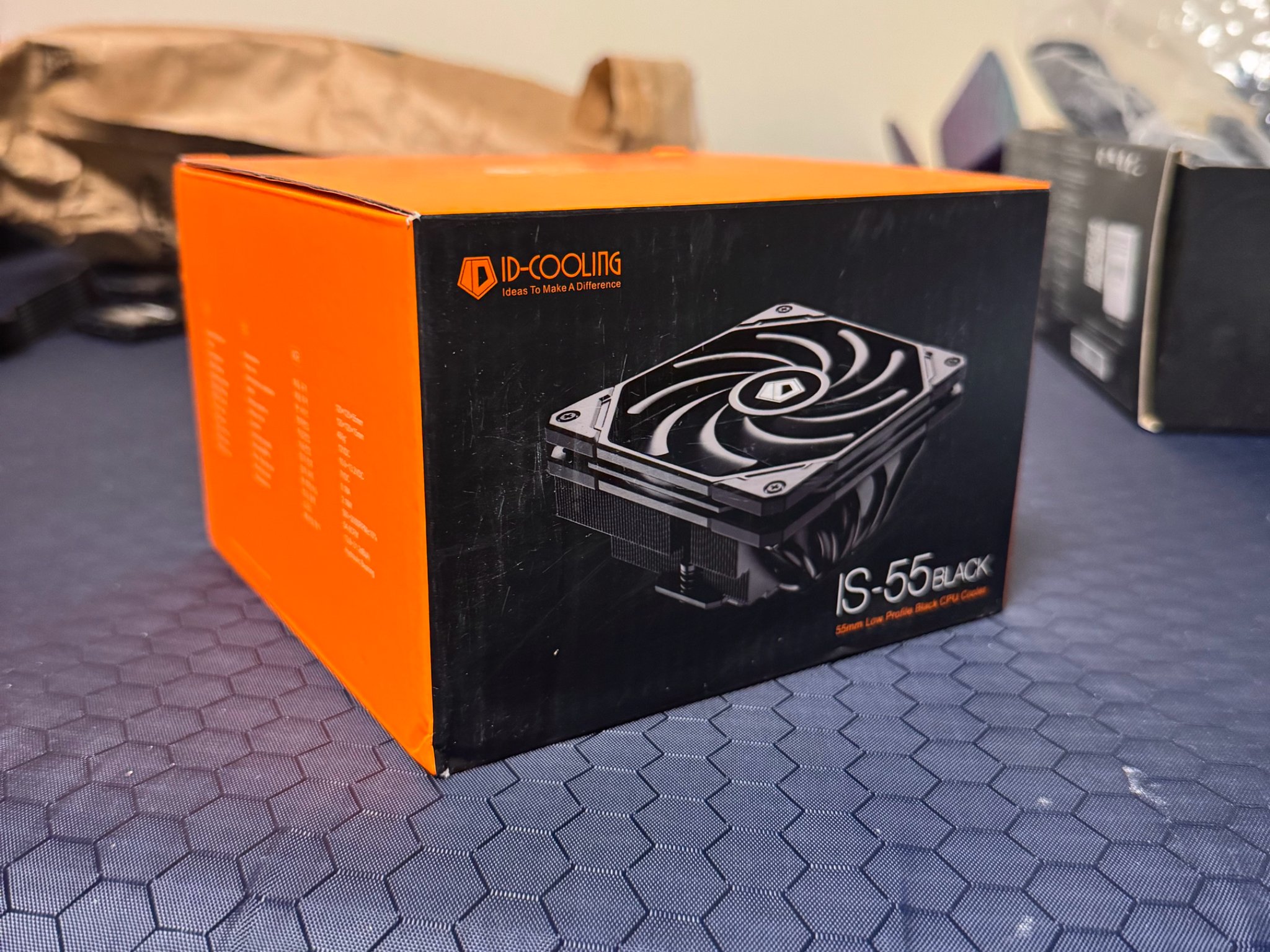 ID-COOLING IS-55 Black CPU Cooler Low Profile 55mm Height CPU Air Cooler (AMD/Intel)