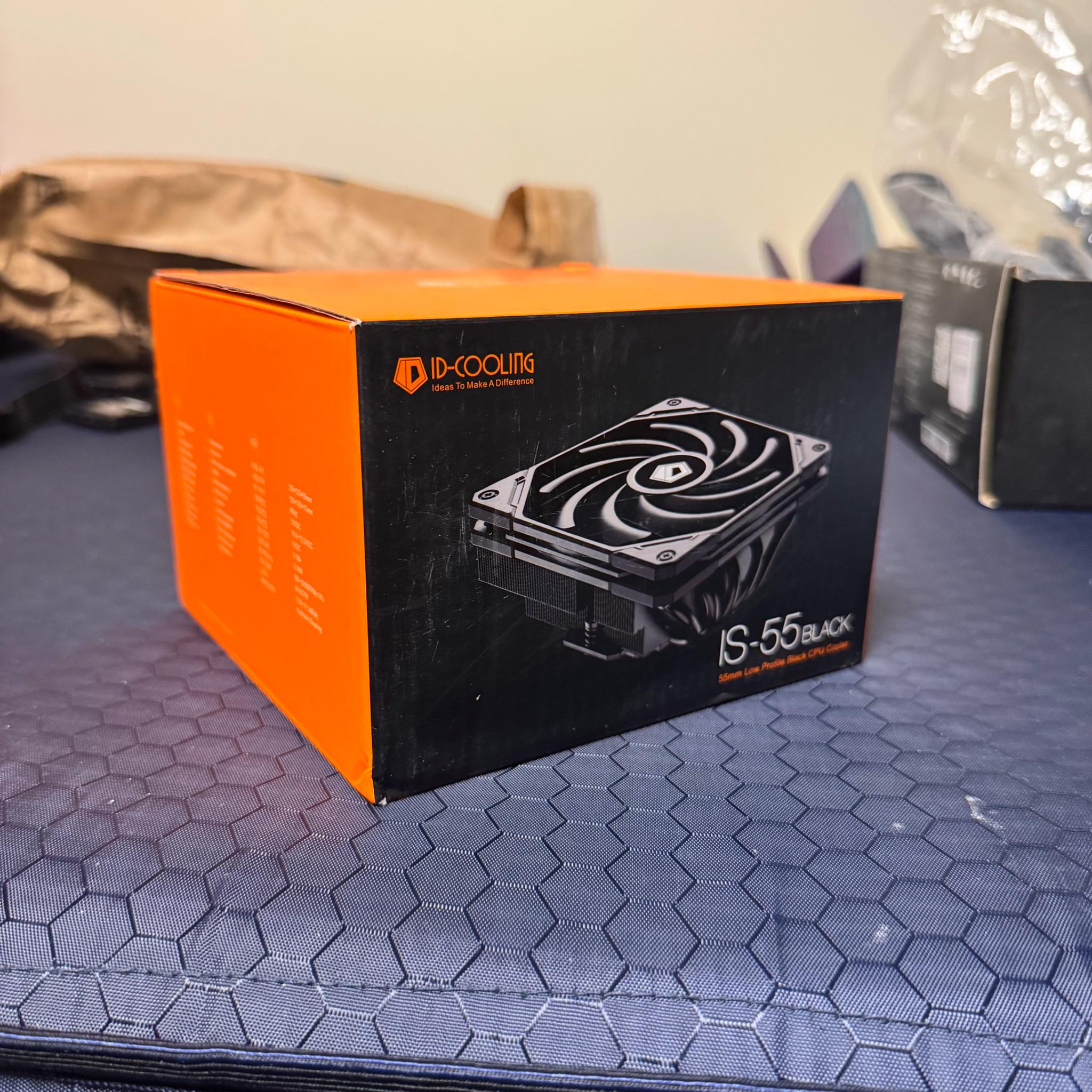 ID-COOLING IS-55 Black CPU Cooler Low Profile 55mm Height CPU Air Cooler (AMD/Intel)