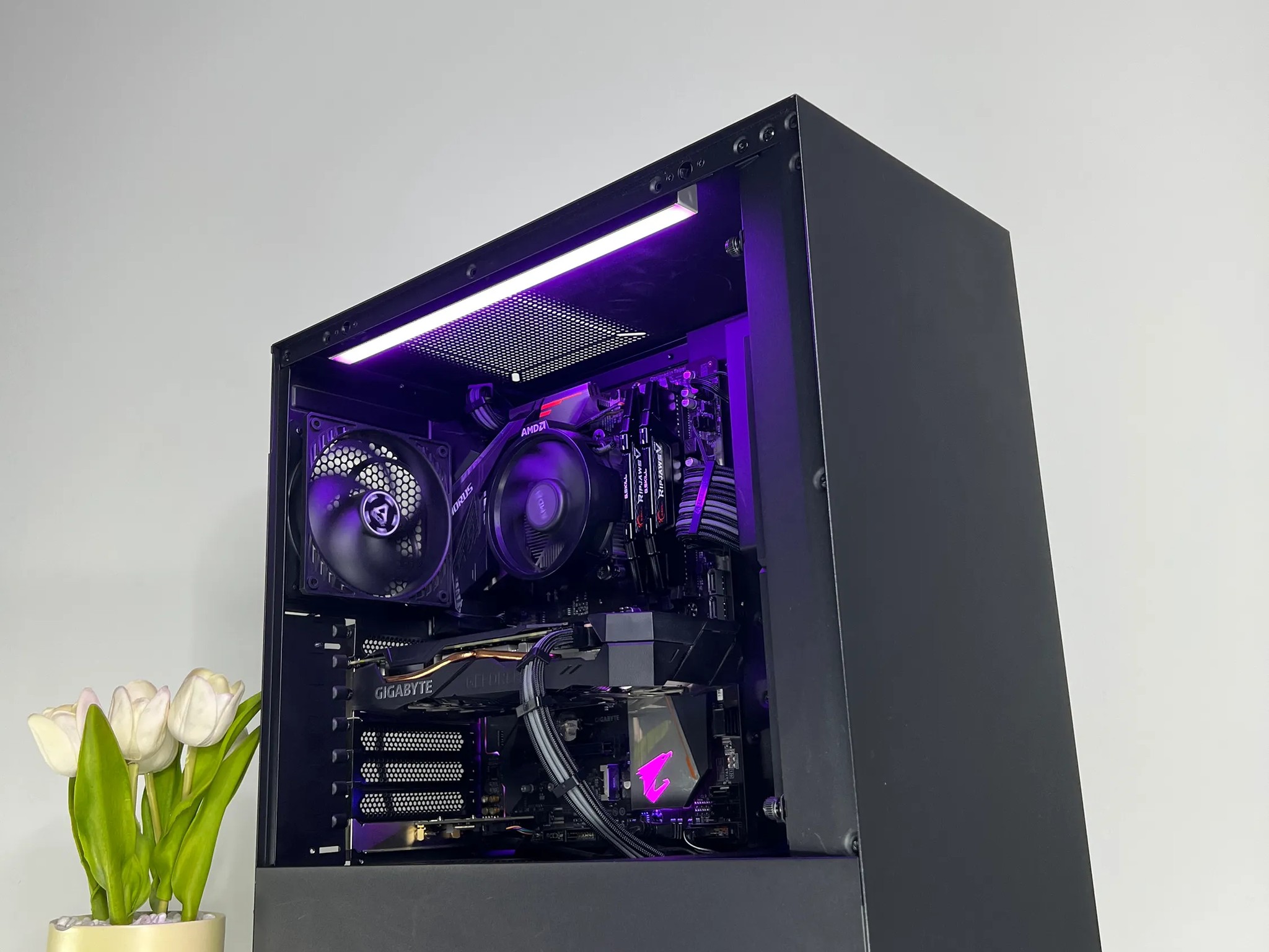 🖤Ryzen 5 2600 | GTX 1660ti 6GB ⬛| 16GB Ram | 1TB NVME SSD 🖤Custom Black PC ⬛