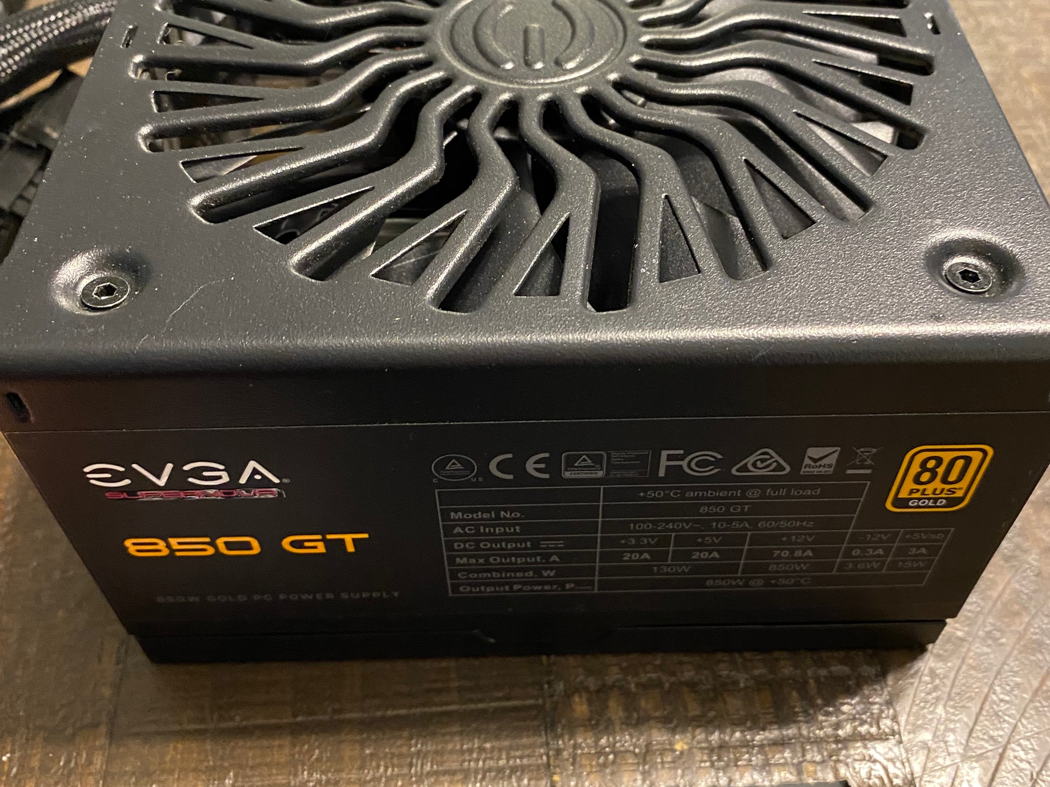 EVGA 850W GT Gold Power Supply