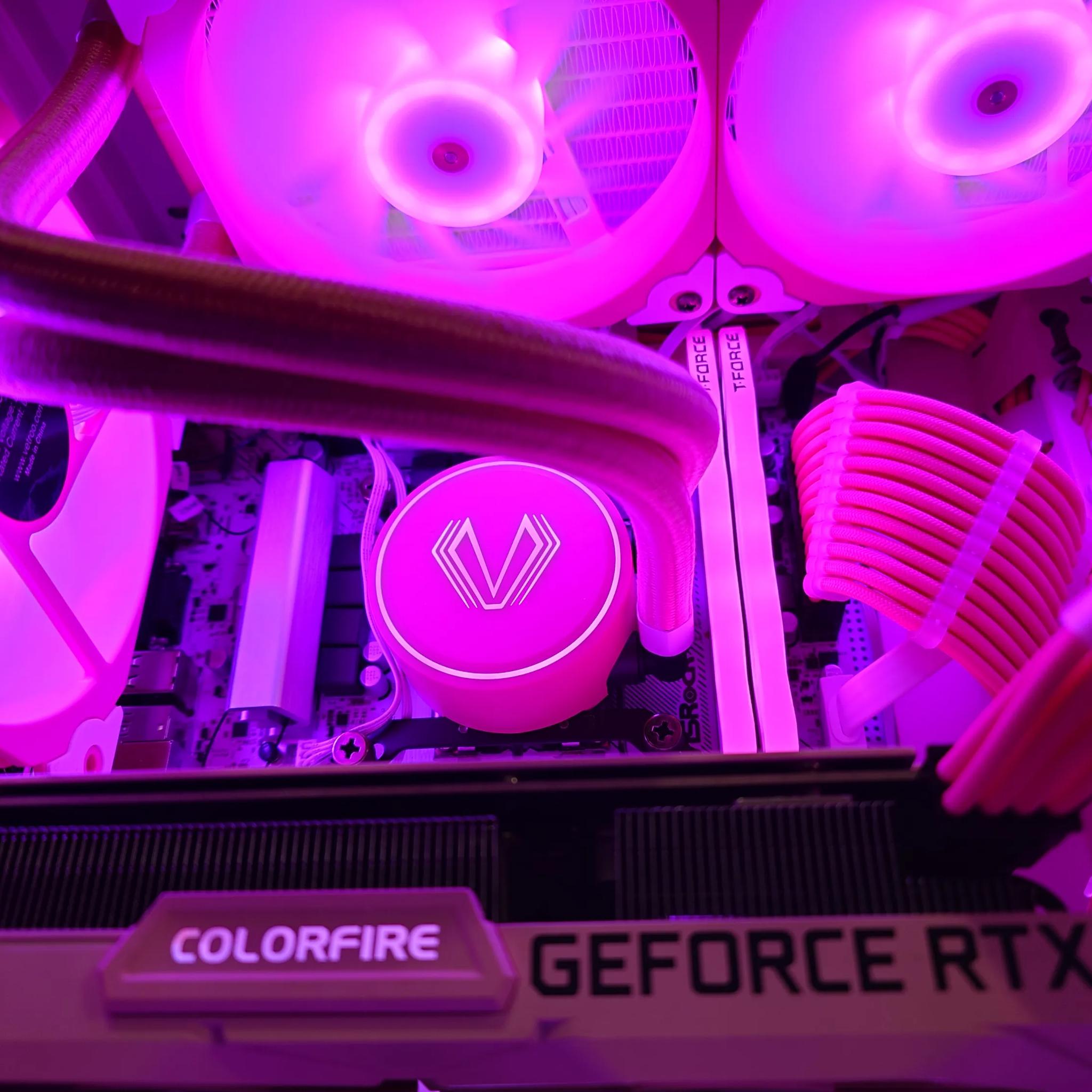Slay 👑💅: Pink/White 1080P+ Gaming PC - i5 12400 / RTX 3060 12GB / 32GB DDR5 / 1TB NVME