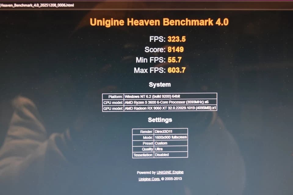 Gaming desktop PC RYZEN 5 3600 RAM 16 GB RX 9060 8GB 1TB NVME PLUS EXTRAS