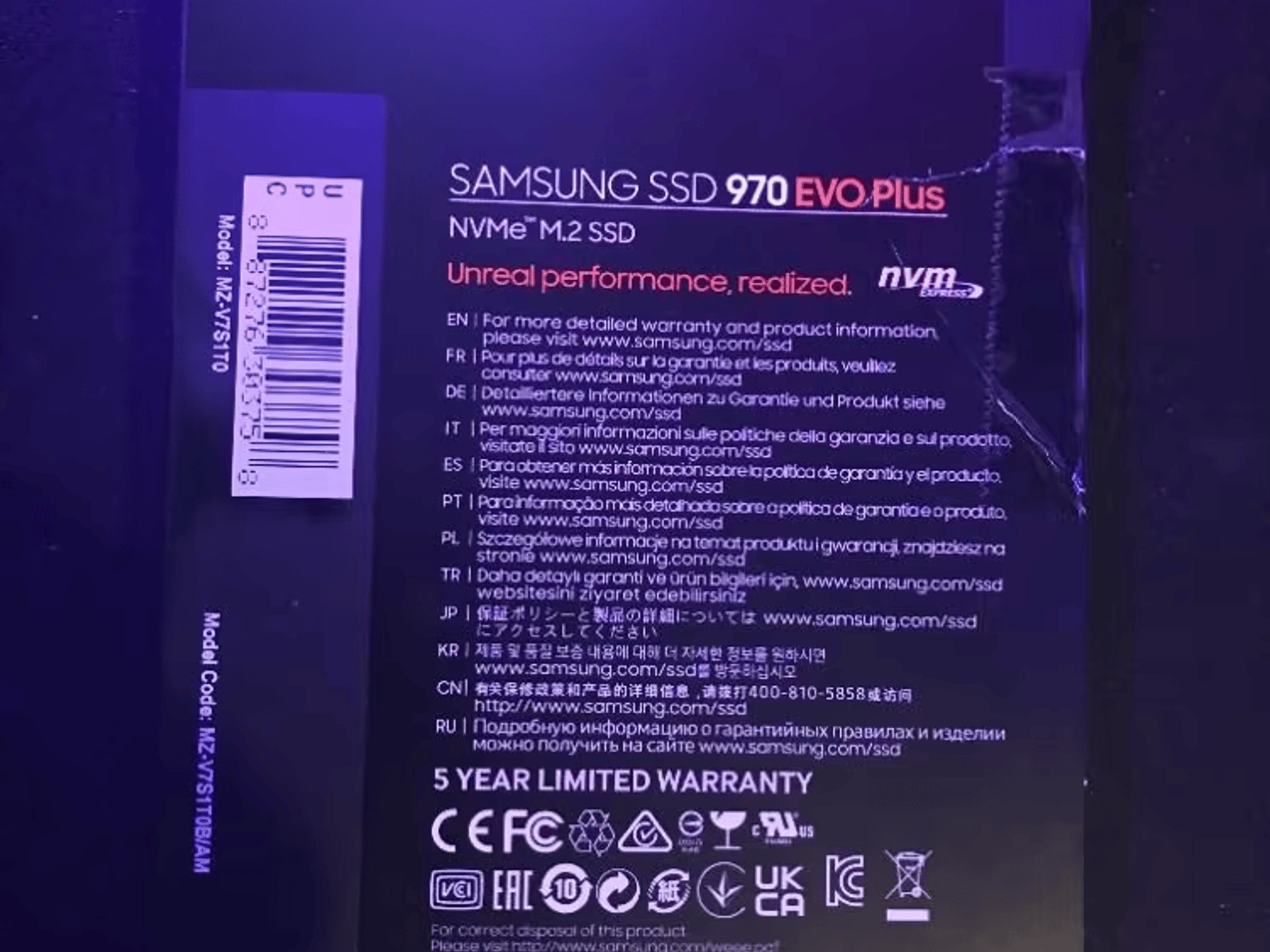 Samsung 970 Evo Plus 1 TB M.2-2280 NVME Solid State Drive