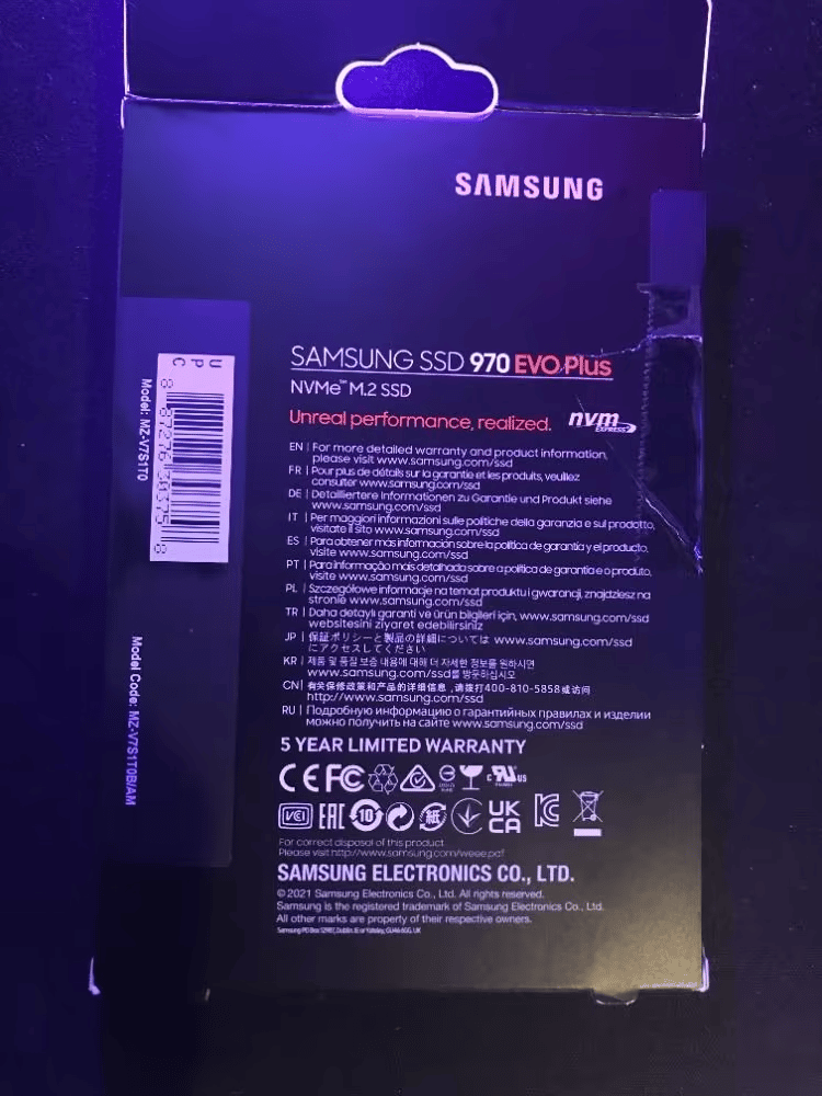 Samsung 970 Evo Plus 1 TB M.2-2280 NVME Solid State Drive