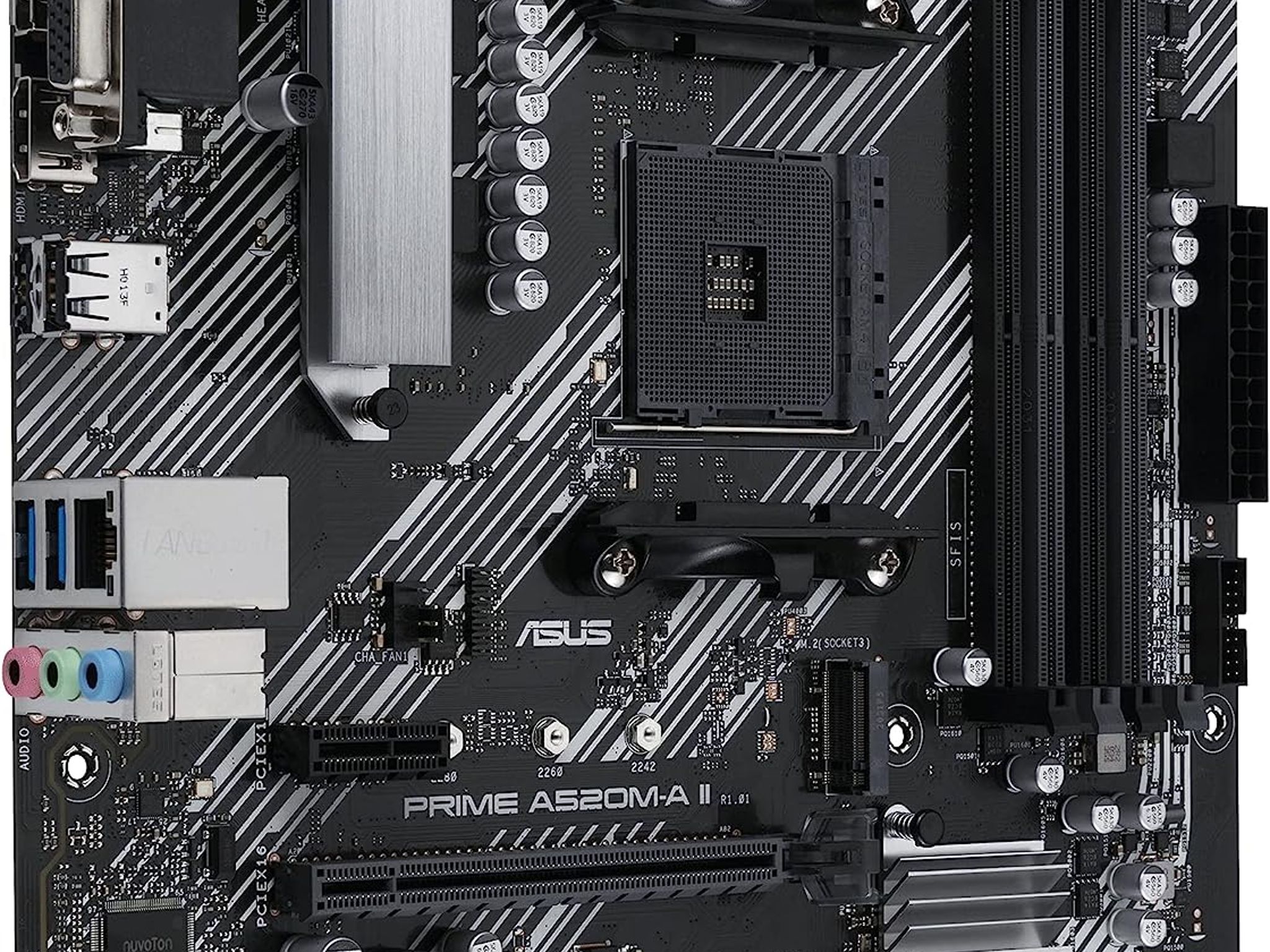 ASUS PRIME A520M-A II-CSM AMD A520 AM4 DDR4 MicroATX Desktop Motherboard