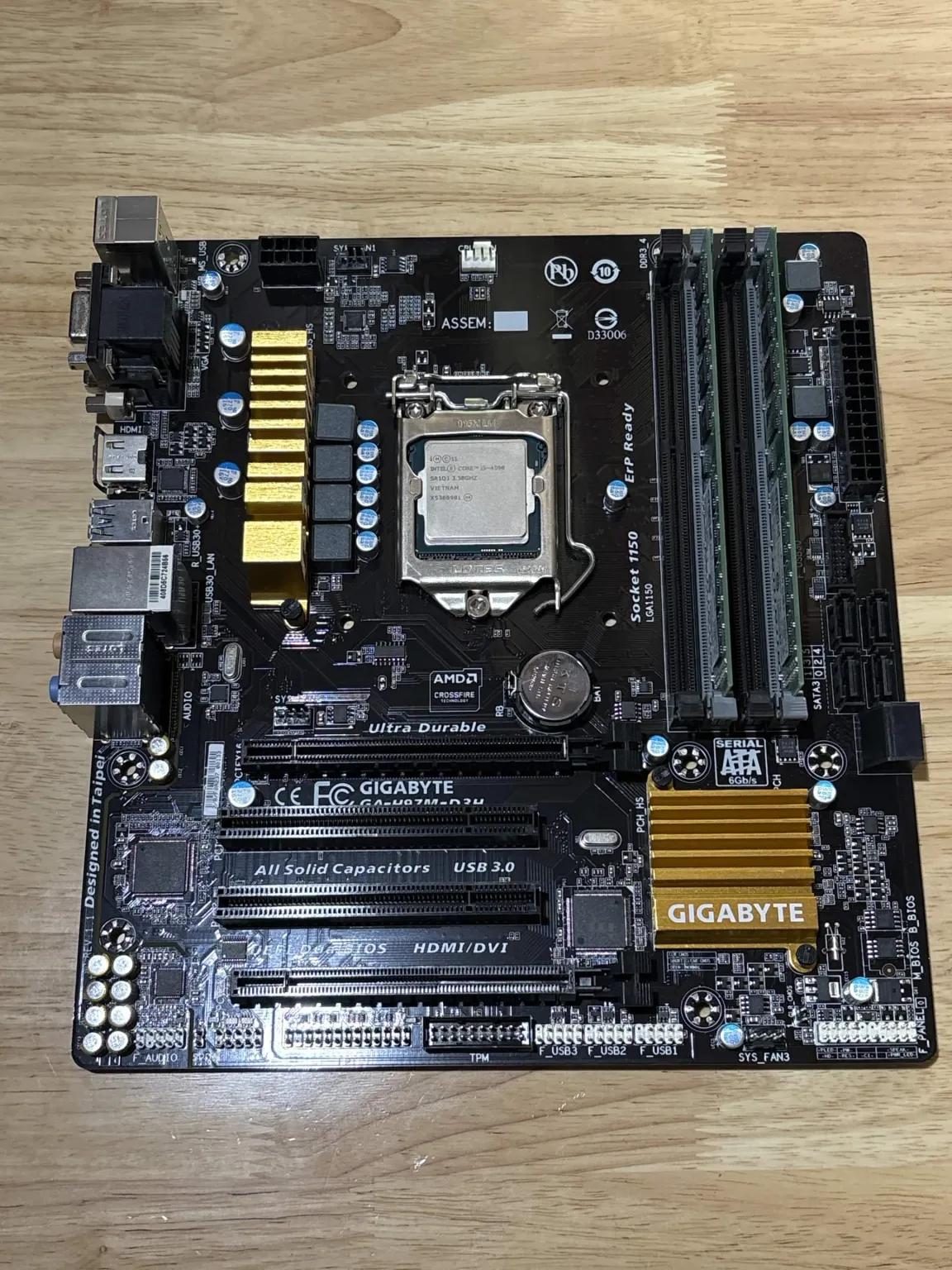 Gigabyte H87M-D3H / i5-4590 / 2x4GB DDR3 1600MHZ