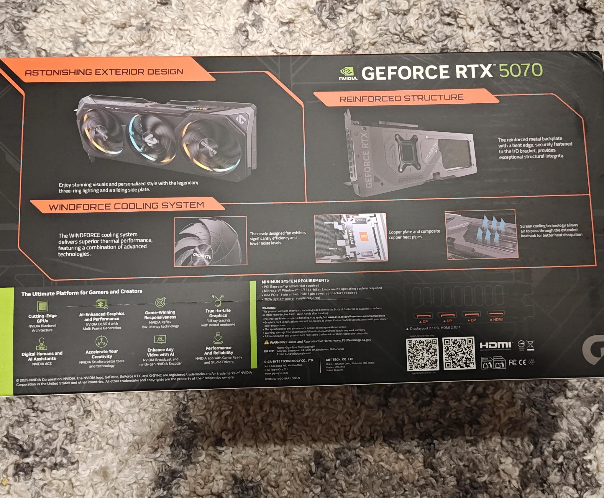 Gigabyte RTX 5070 Gaming OC