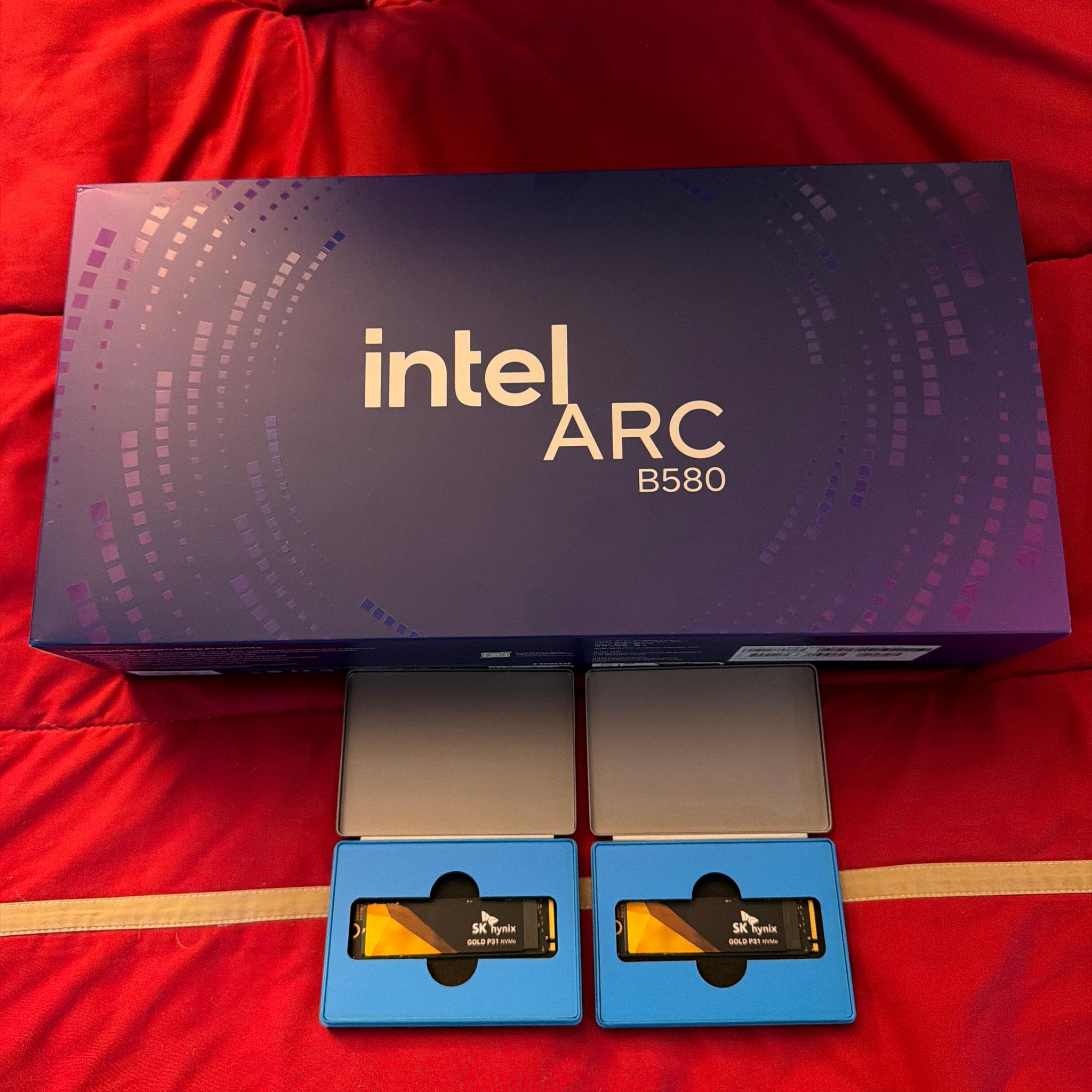 Intel ARC B580 BRAND NEW IN BOX SEALED++ 2X 2TB SK Hynix Gold M.2 NVME 2280 SSD's