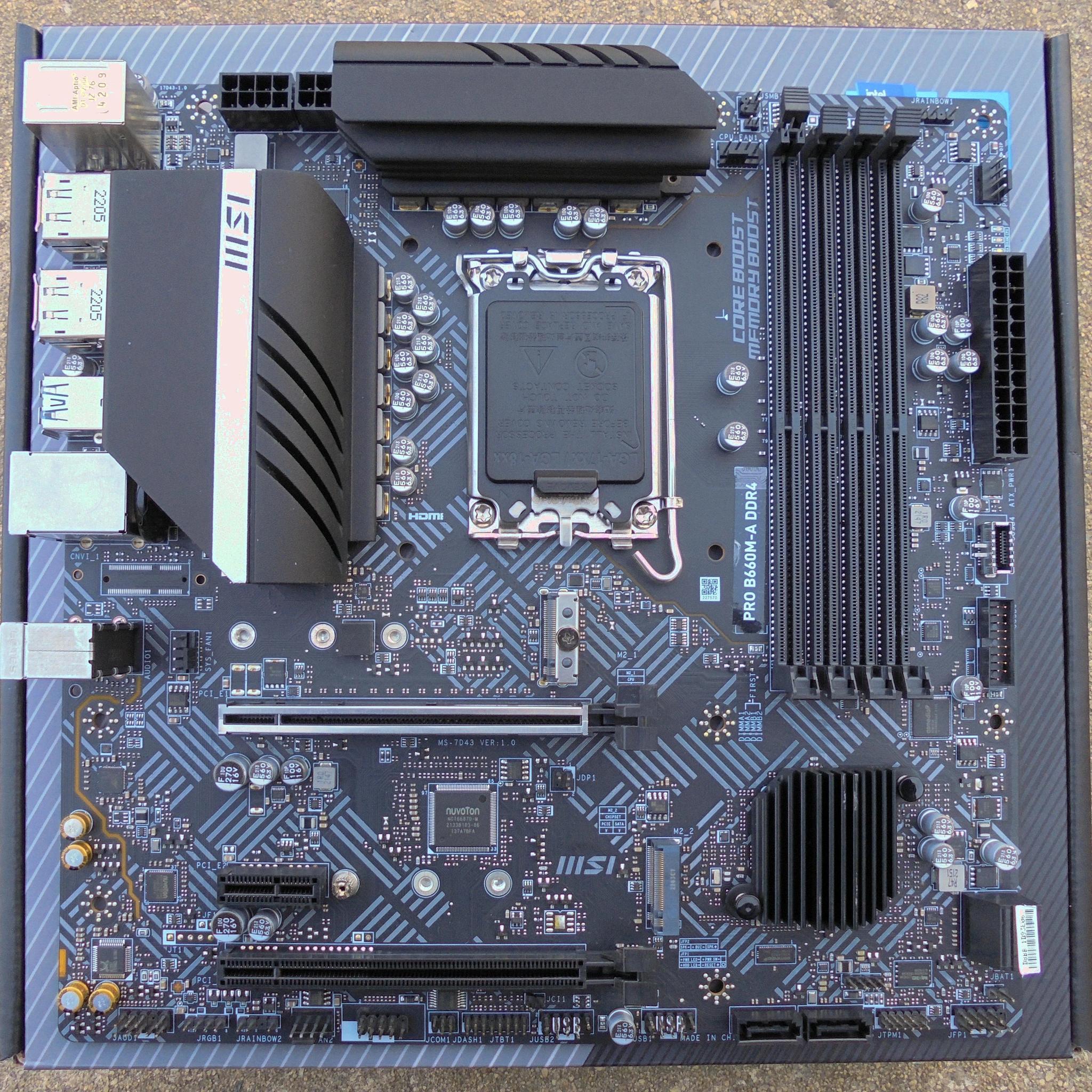 MSI Pro B660M-A DDR4 LGA1700 Micro ATX Motherboard