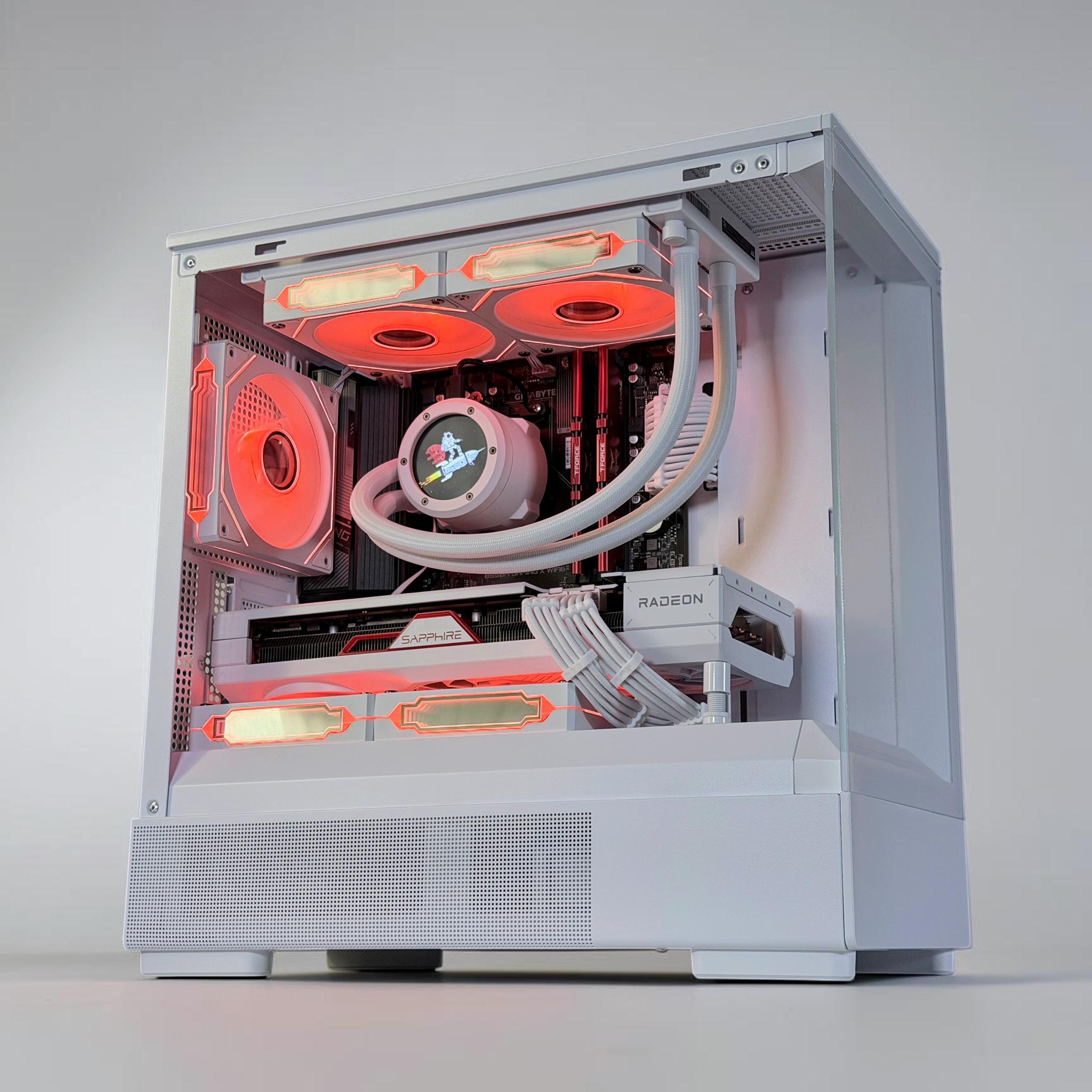 💧🧬Liquid Cooled Gaming PC🚀 AMD RX 7800 XT 16GB🚀AMD Ryzen 7 5800X🚀 32GB DDR4🚀 1.3TB SSD